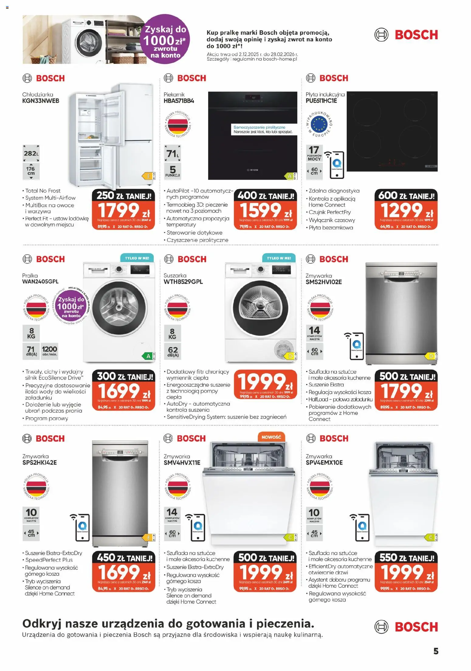 Max elektro Gazetka od 30.12.2025 | Strona: 5 | Produkty: Suszarka, Piekarnik, Sztućce, Warzywa