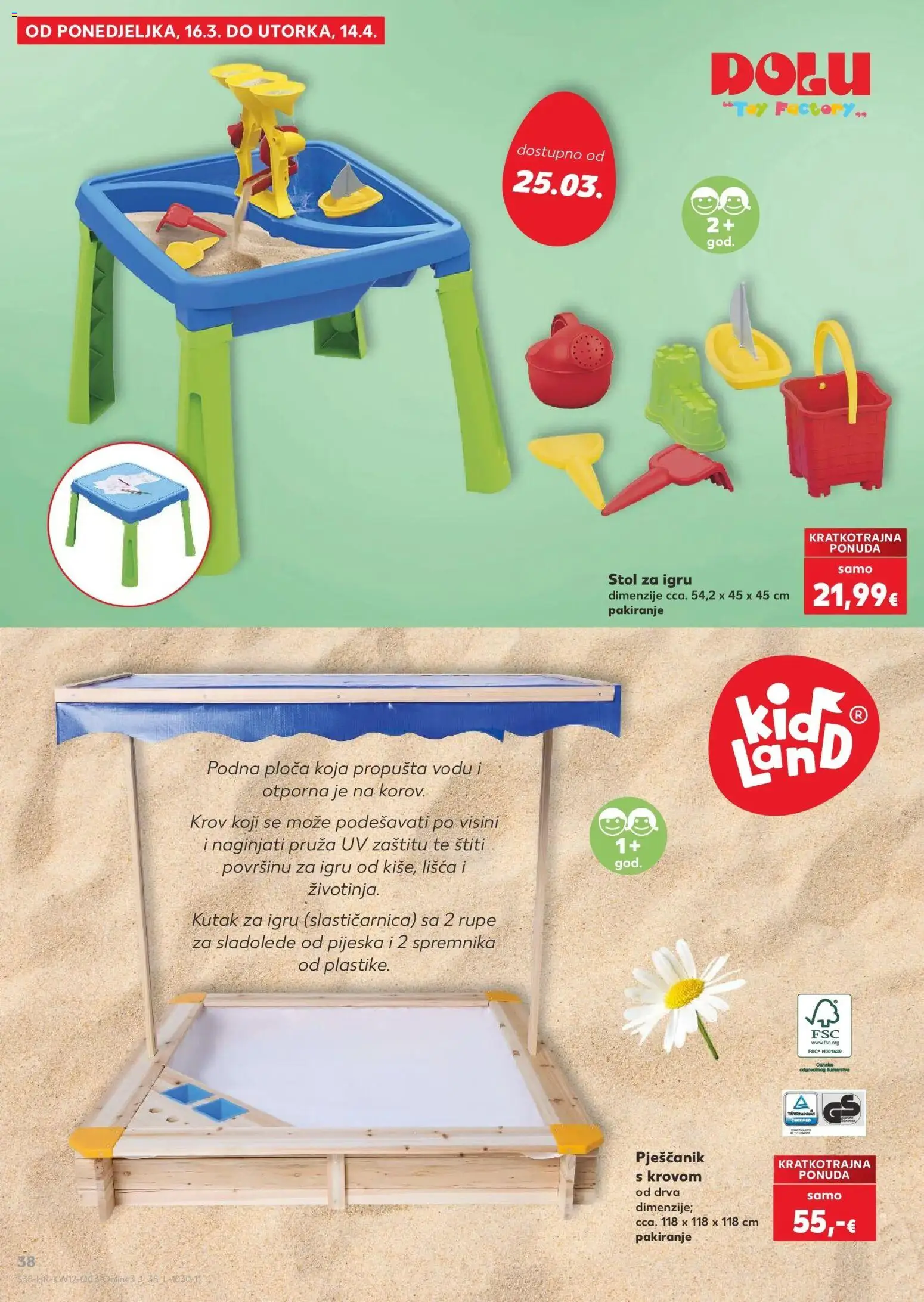 Kaufland katalog | vrijedi od 15.03.2026 | Stranica: 38 | Proizvodi: Stol