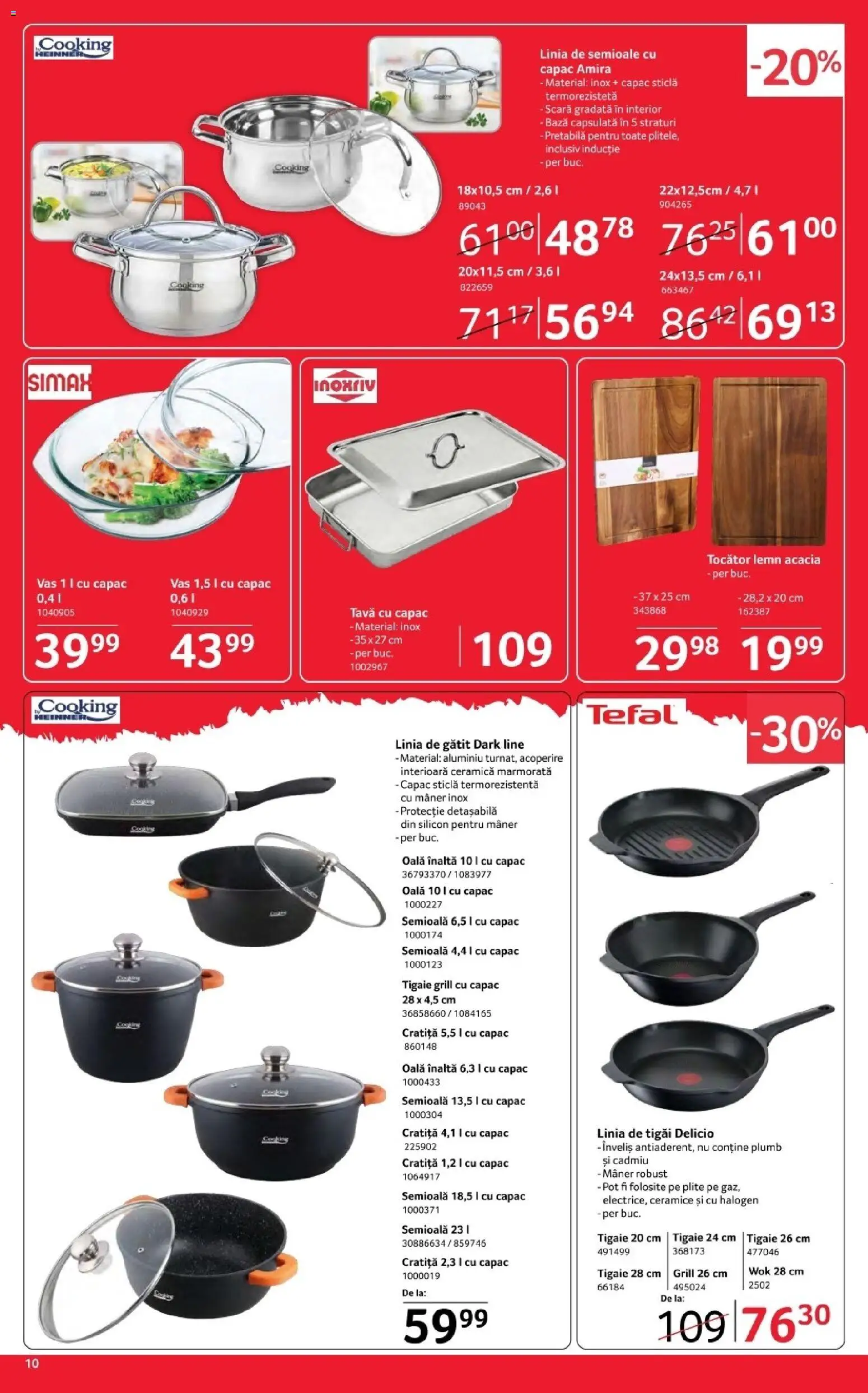 Noul catalog Selgros – valabil de la 17.04.2026 | Pagină: 10 | Produse: Tigaie, Cratiță, Mâner, Tocător