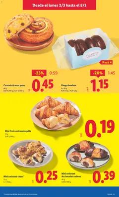 Vista previa Mini Croissant mantequilla, 25 g válido desde el 02.03.2026 | Página: 21 | Productos: Τζίντζερ, Chocolate, Croissant, Συσκευή ροής