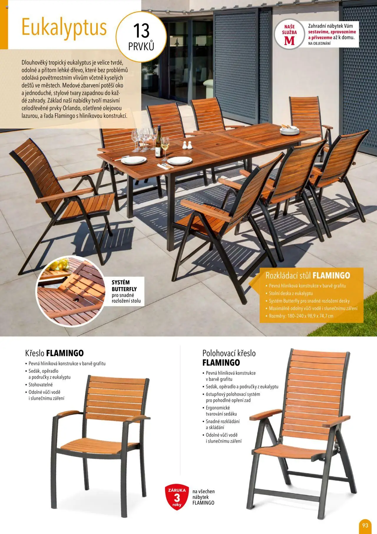 Mountfield katalog 2025 od 16.04.2025 | Strana: 93 | Produkty: Eukalyptus, Nábytek, Stůl, Zahradní nábytek