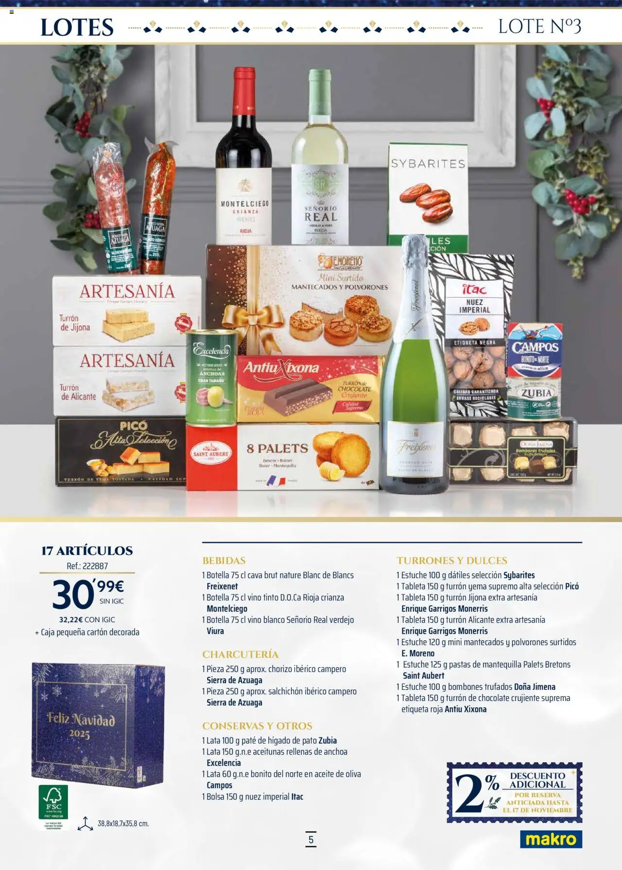 Makro - Lotes y cestas Canarias │ válido desde el 04.10.2025 | Página: 5 | Productos: Chocolate, Vino, Bolsa, Caja
