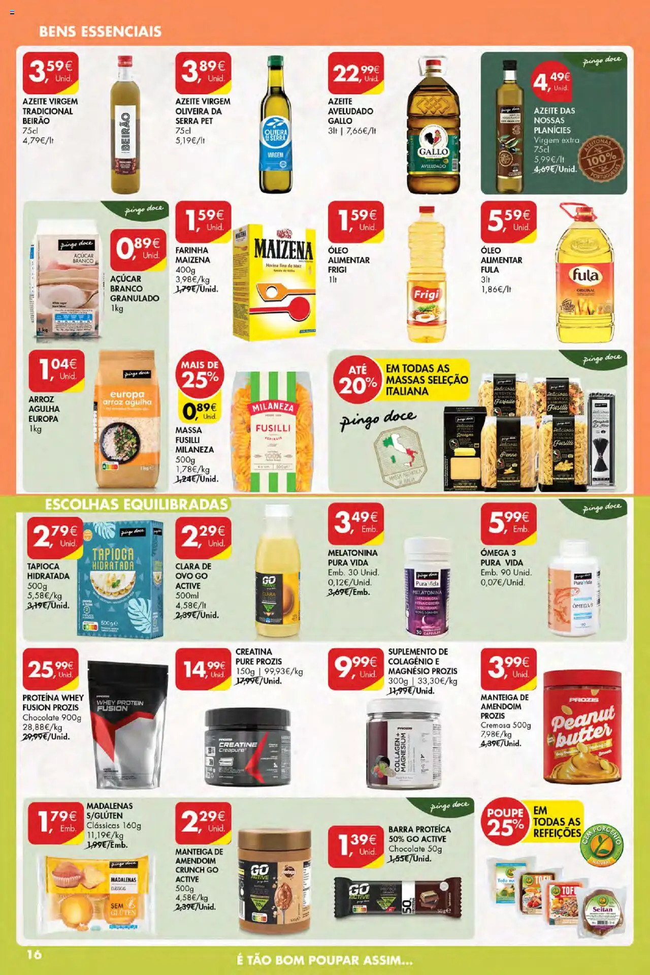 Pingo Doce Poupe Esta Semana Açores │ válido de 21.08.2025 | Página: 16 | Produtos: Tapioca, Creatina, Whey protein, Proteina