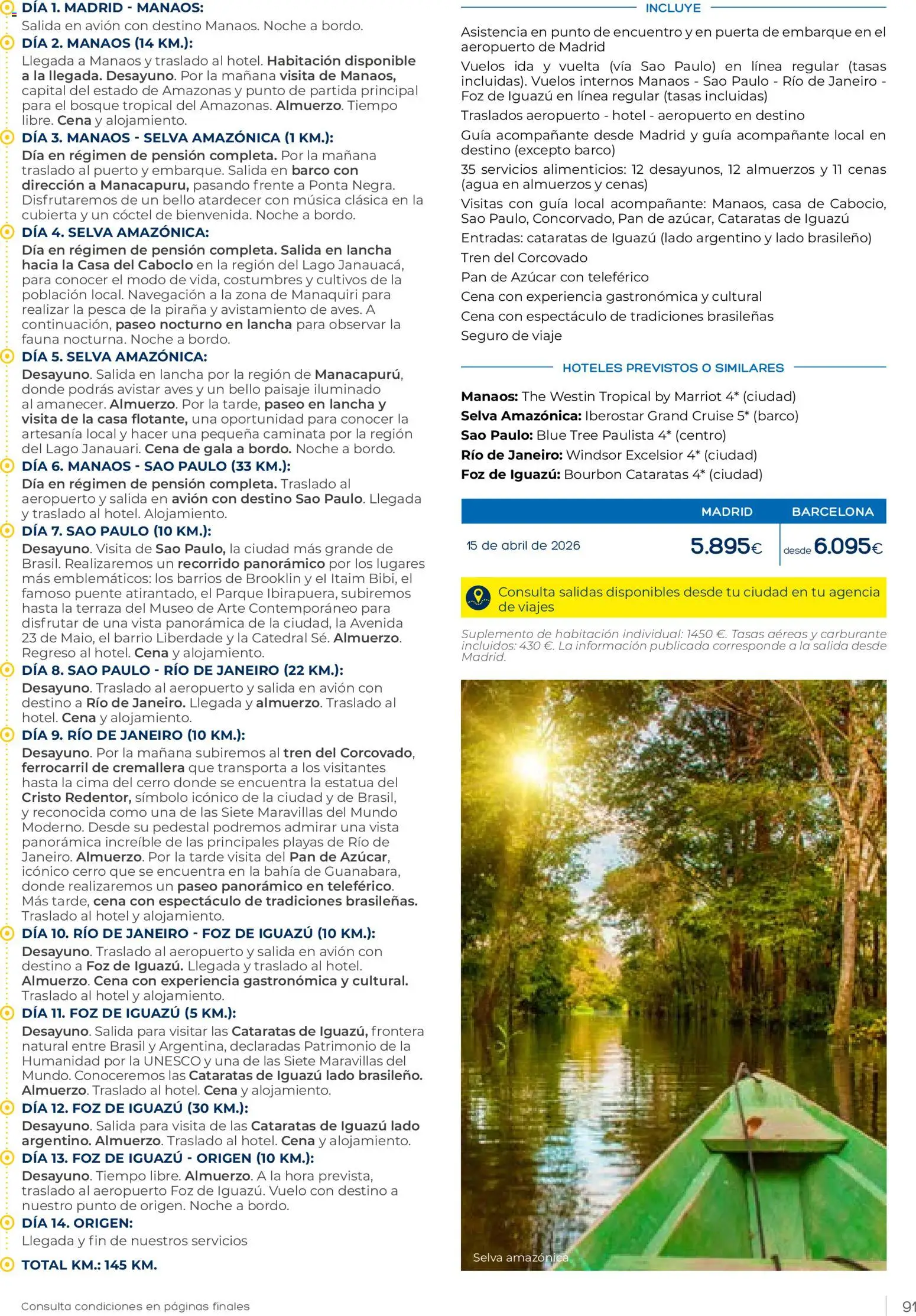 Viajes El Corte Inglés Vacaciones Económicas │ válido desde el 22.10.2025 | Página: 91 | Productos: Pan, Navegación