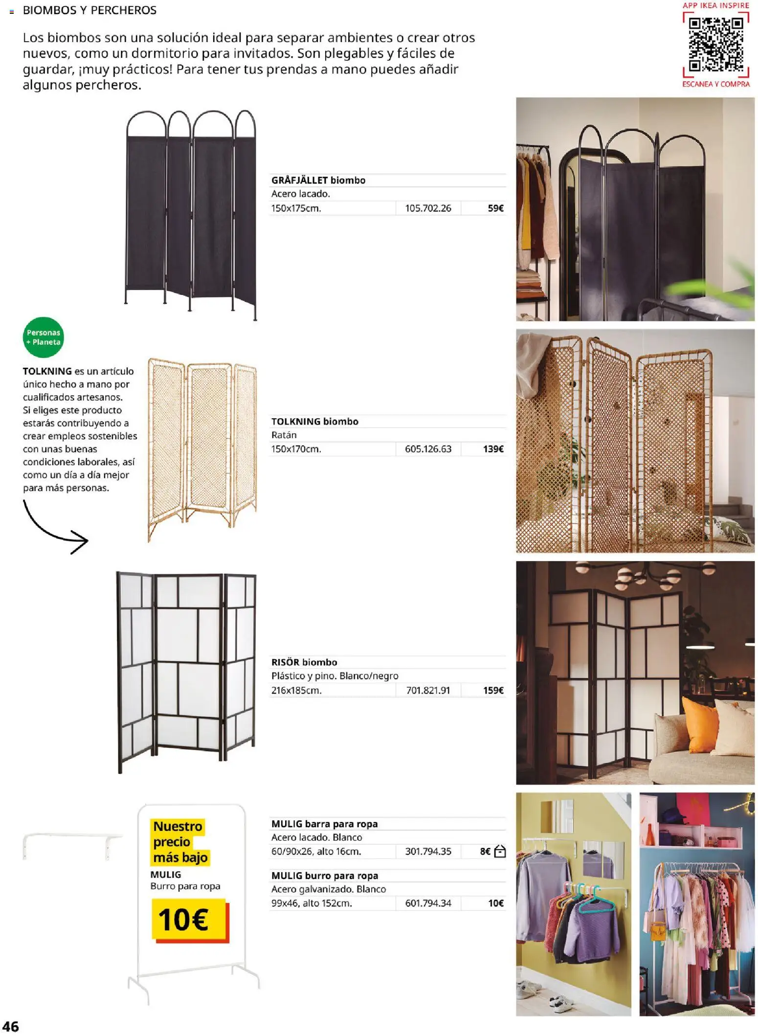 Catálogo IKEA Muebles para el dormitorio │ válido desde el 01.02.2026 | Página: 46 | Productos: Burro para ropa, Ropa