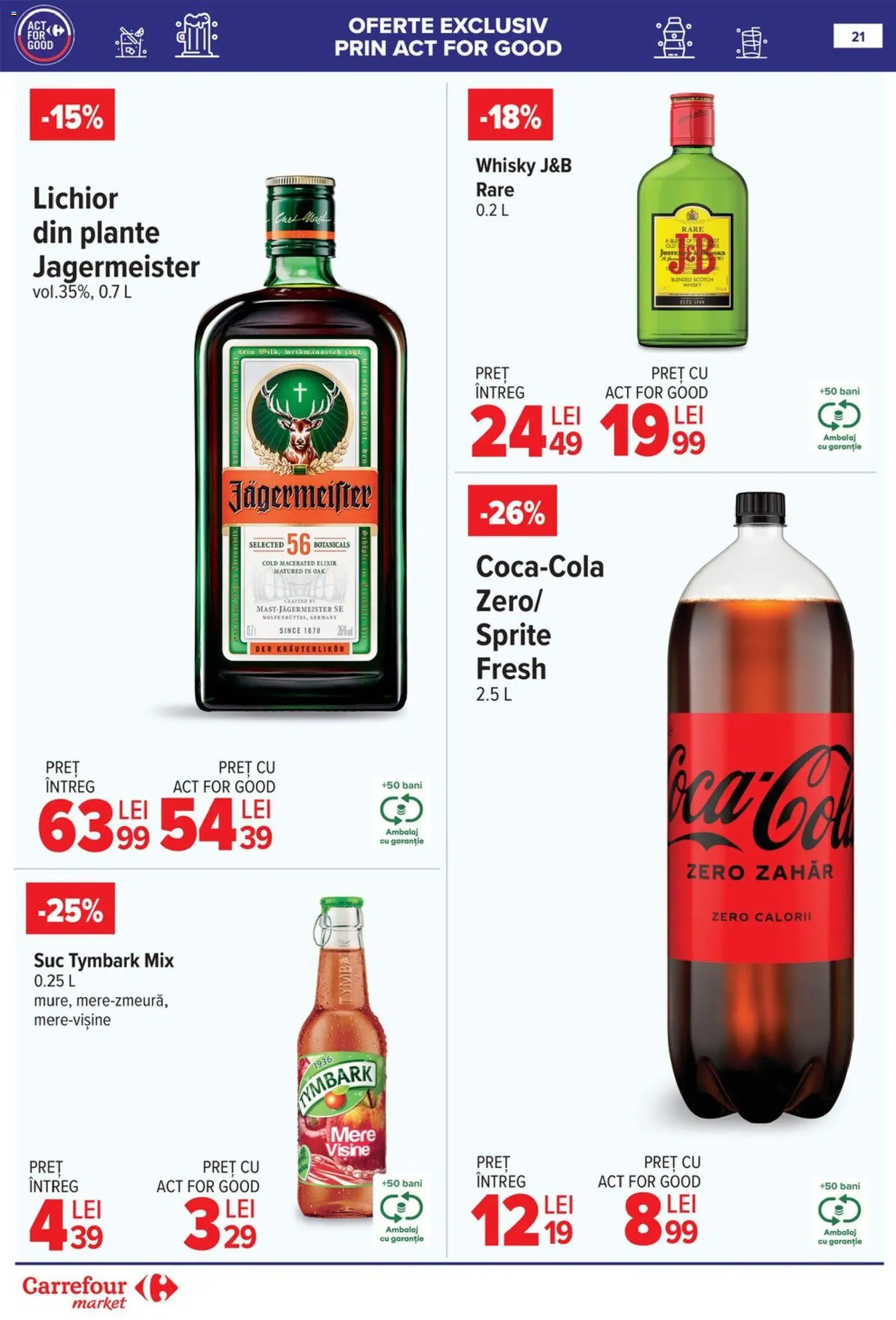 Noul catalog Carrefour – valabil de la 15.04.2026 | Pagină: 23 | Produse: Elixir, Lichior, Suc, Mere