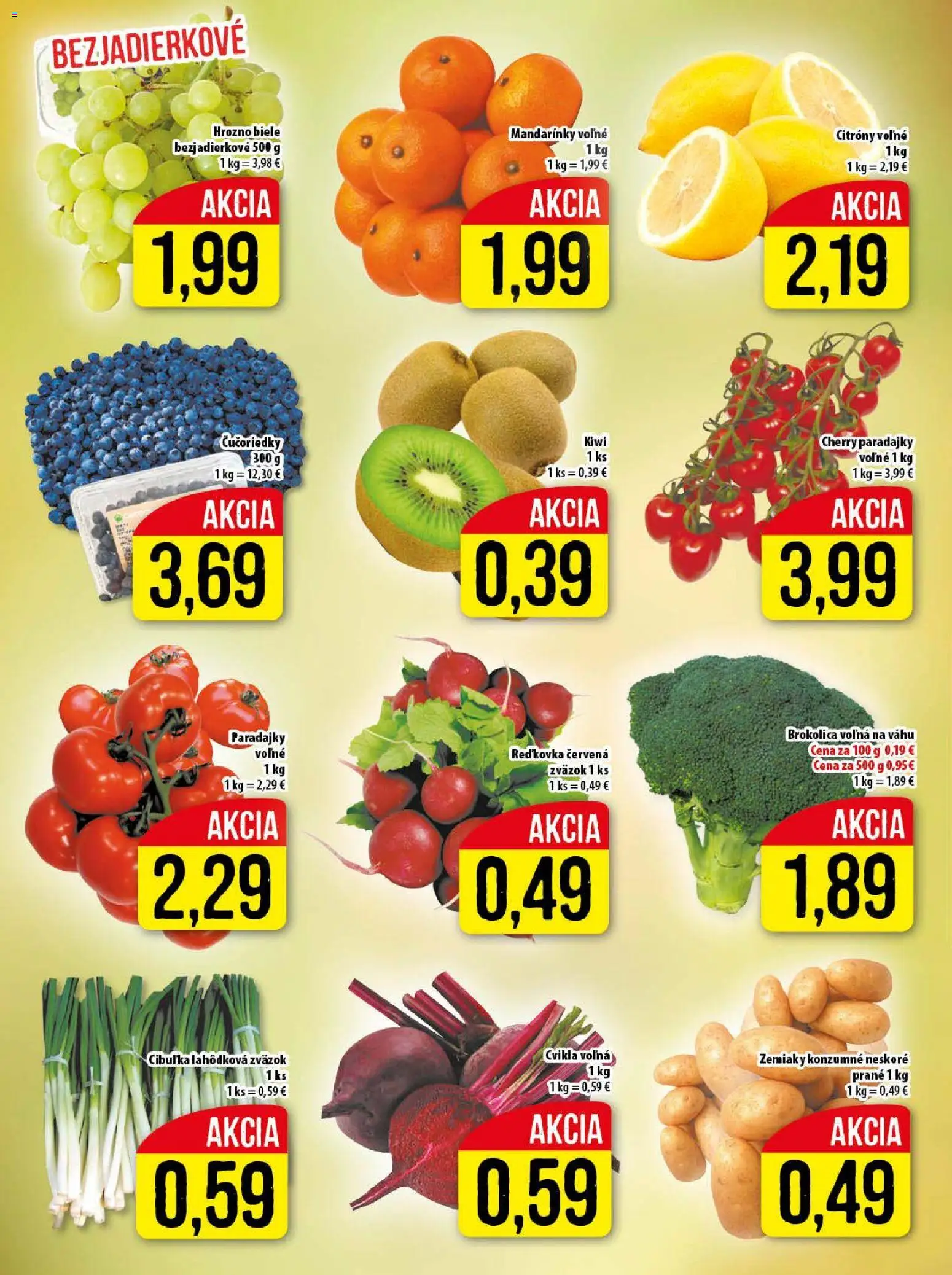 Nové Klas akcie – leták je platný od 16.02.2026 | Strana: 6 | Produkty: Čučoriedky, Mandarinky, Cherry paradajky, Hrozno