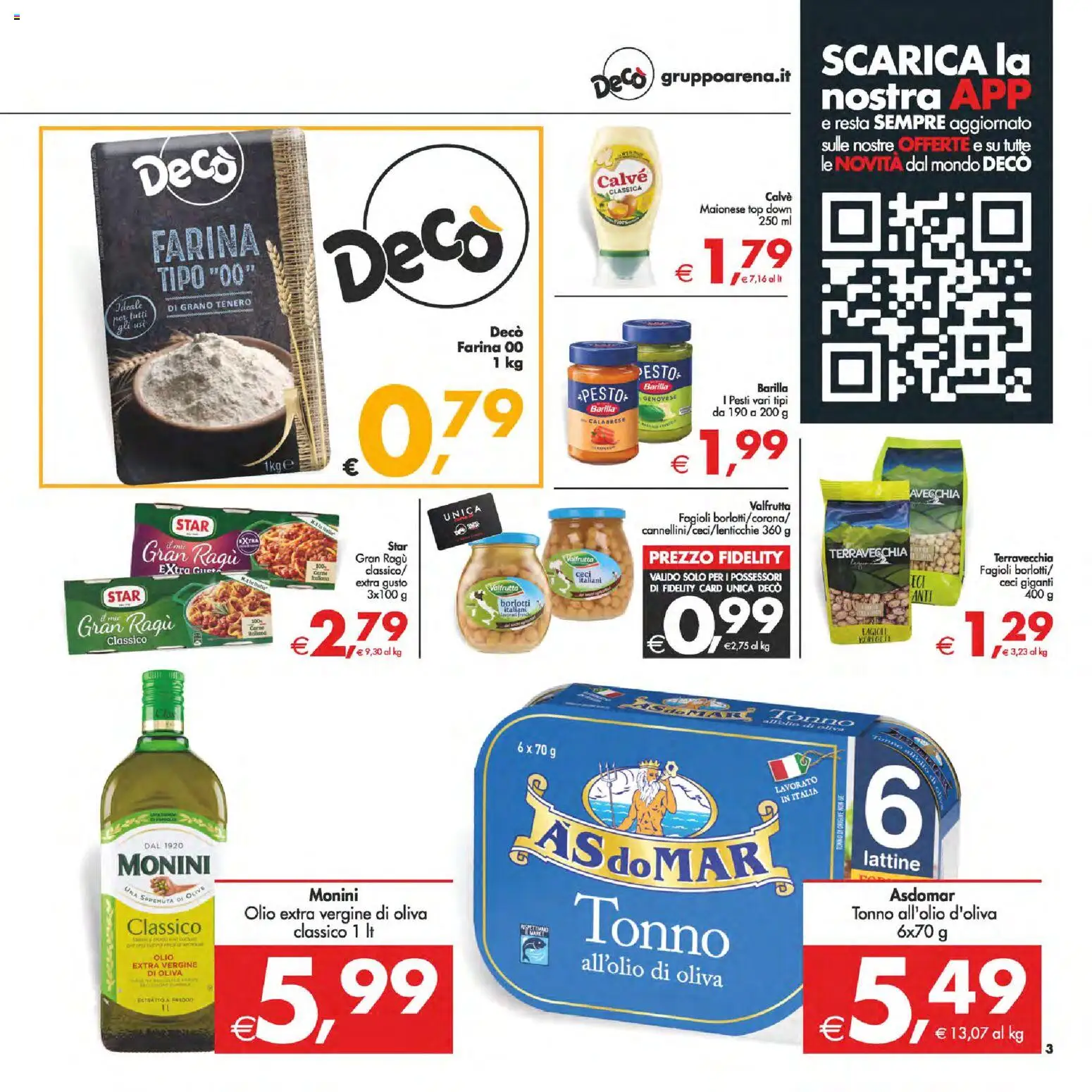 Volantino Decò del 06.03.2026 | Pagina: 3 | Prodotti: Ceci, Fagioli, Maionese, Tonno
