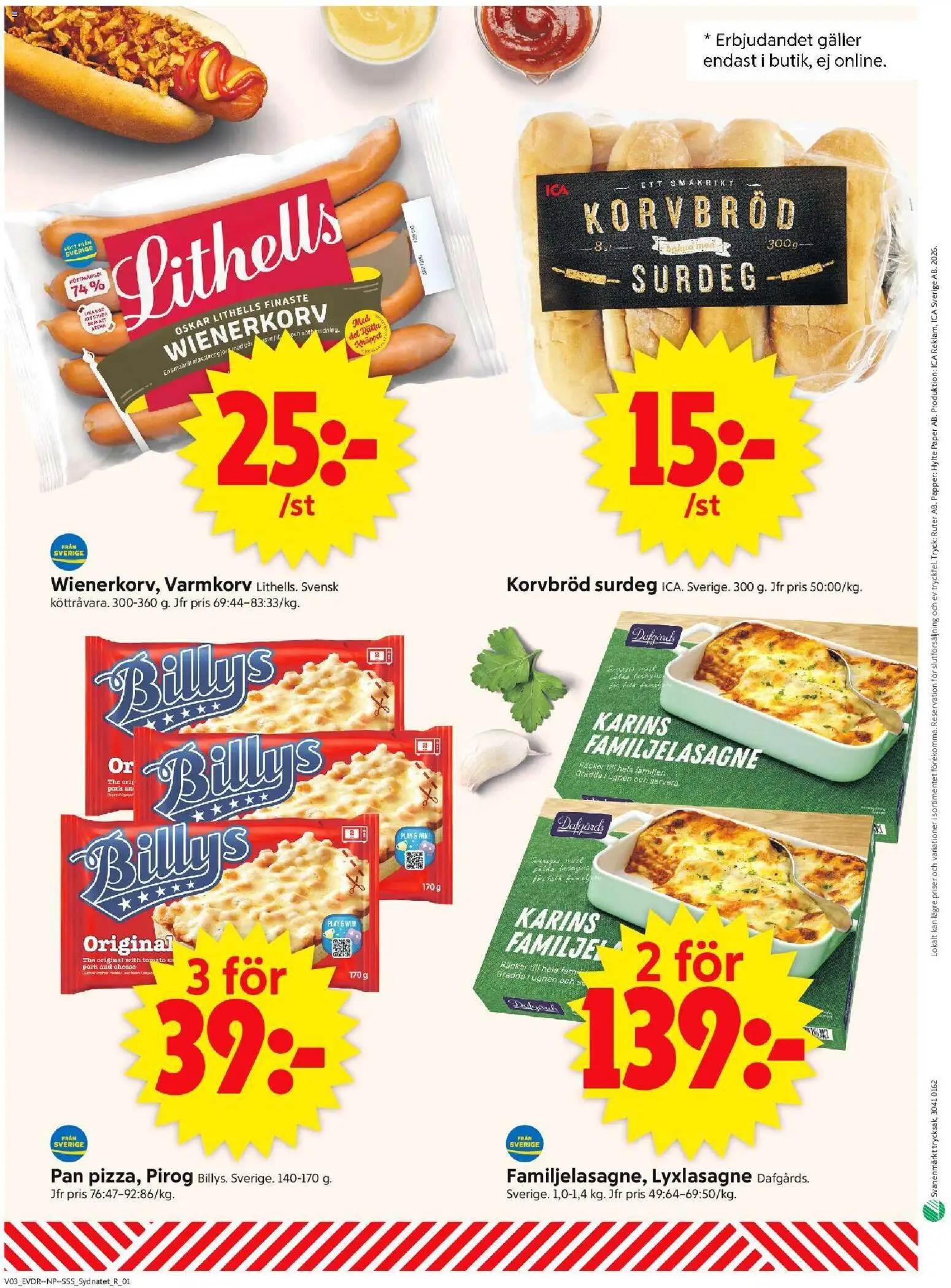 ICA Supermarket reklamblad aktuell från 12.01.2026 | Sida: 10 | Produkter: Korvbröd, Wienerkorv, Papper, Ugnen