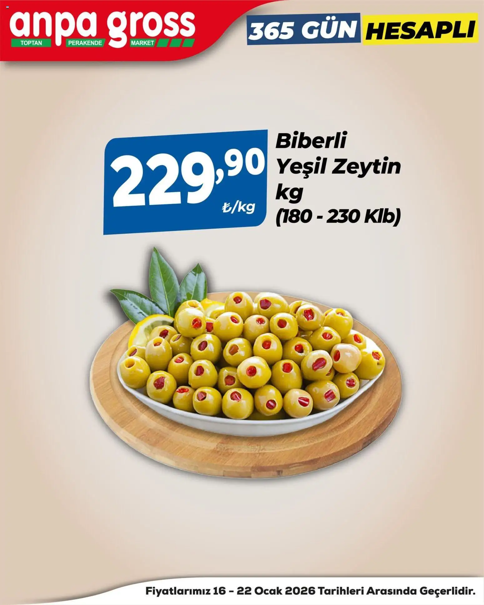 Anpa Gross Katalog - 16.01.2026 tarihinden itibaren geçerlidir | Sayfa: 2 | Ürünler: Zeytin, Ocak