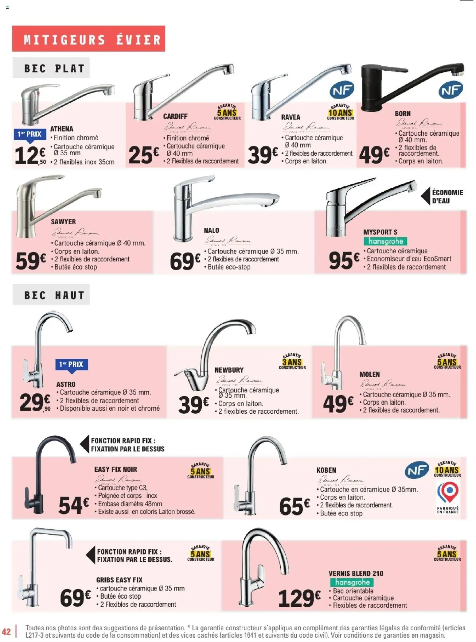 {H1} | Page: 42 | Produits: Cartouche