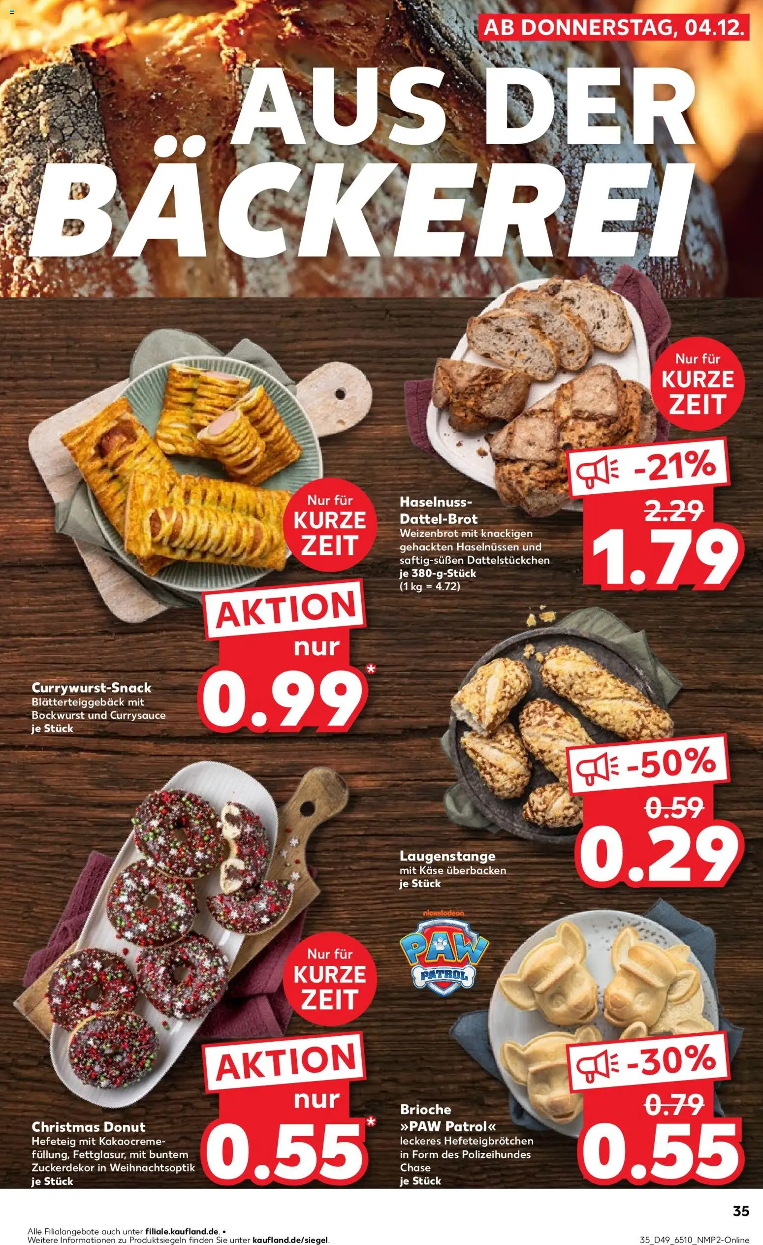 Kaufland prospekt Bremen	 – gültig ab 04.12.2025 | Seite: 35 | Produkte: Bockwurst, Bäckerei, Käse