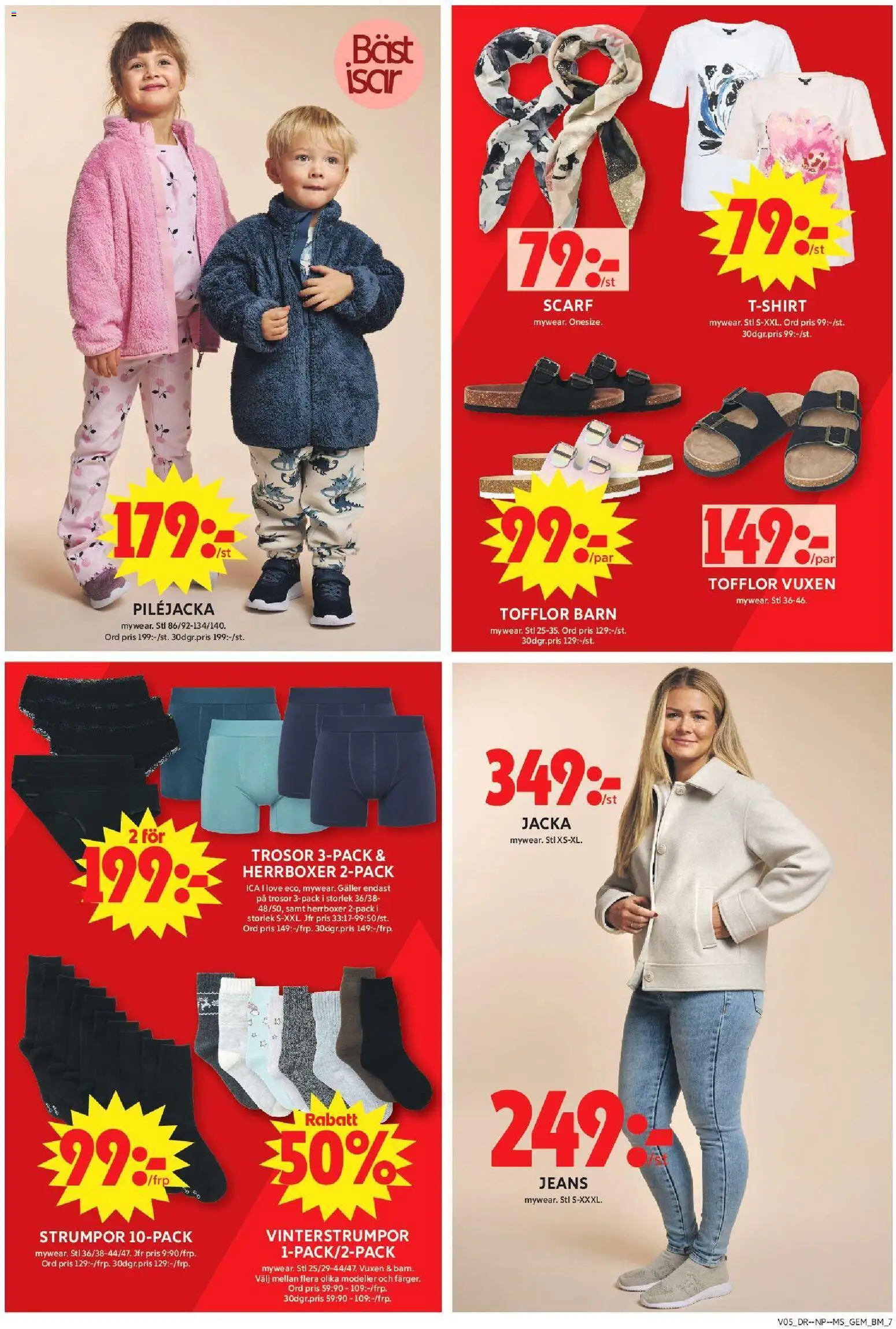 ICA Maxi reklamblad aktuell från 26.01.2026 | Sida: 14 | Produkter: Jacka, Trosor, Tofflor, Scarf