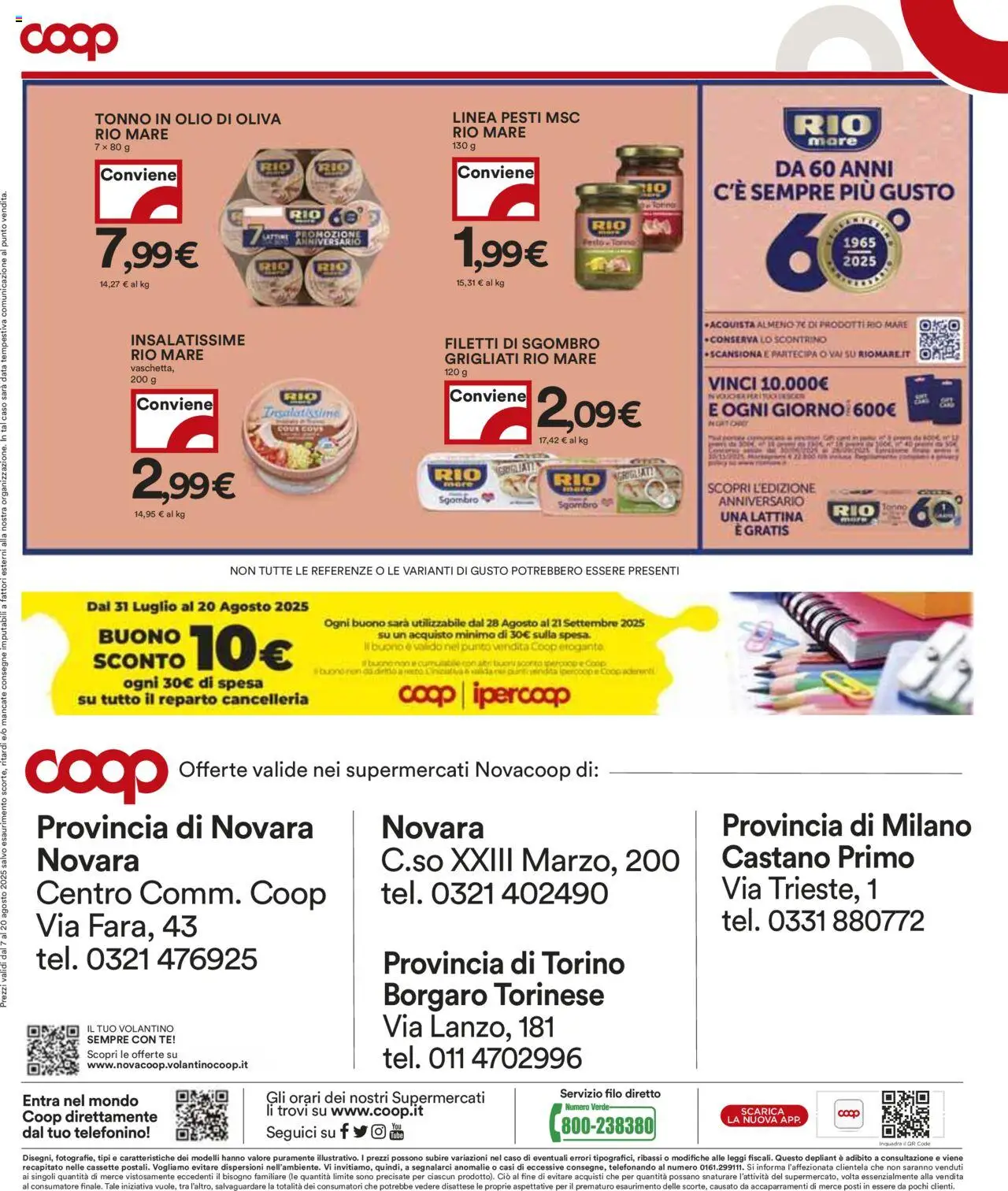 Volantino COOP del 07.08.2025 | Pagina: 11 | Prodotti: Tè, Olio, Data, Olio di Oliva