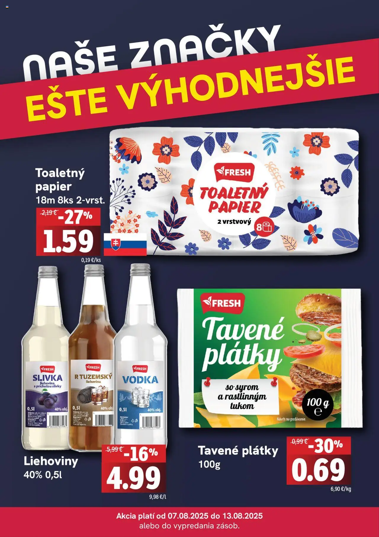 Fresh Leták │ platný od 07.08.2025 | Strana: 4 | Produkty: Vodka, Slivky