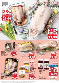 Pogląd oferty "Kaufland gazetka - Wielkanoc" - ważna od 19.03.2026 | Strona: 5 | Produkty: Karta, Gęś, Żurawina, Perliczka