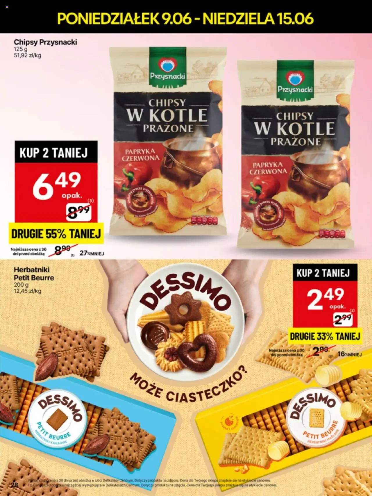 Delikatesy Centrum Gazetka - Sklepy Własne od 09.06.2025 | Strona: 28 | Produkty: Chipsy, Papryka, Delikatesy, Herbatniki