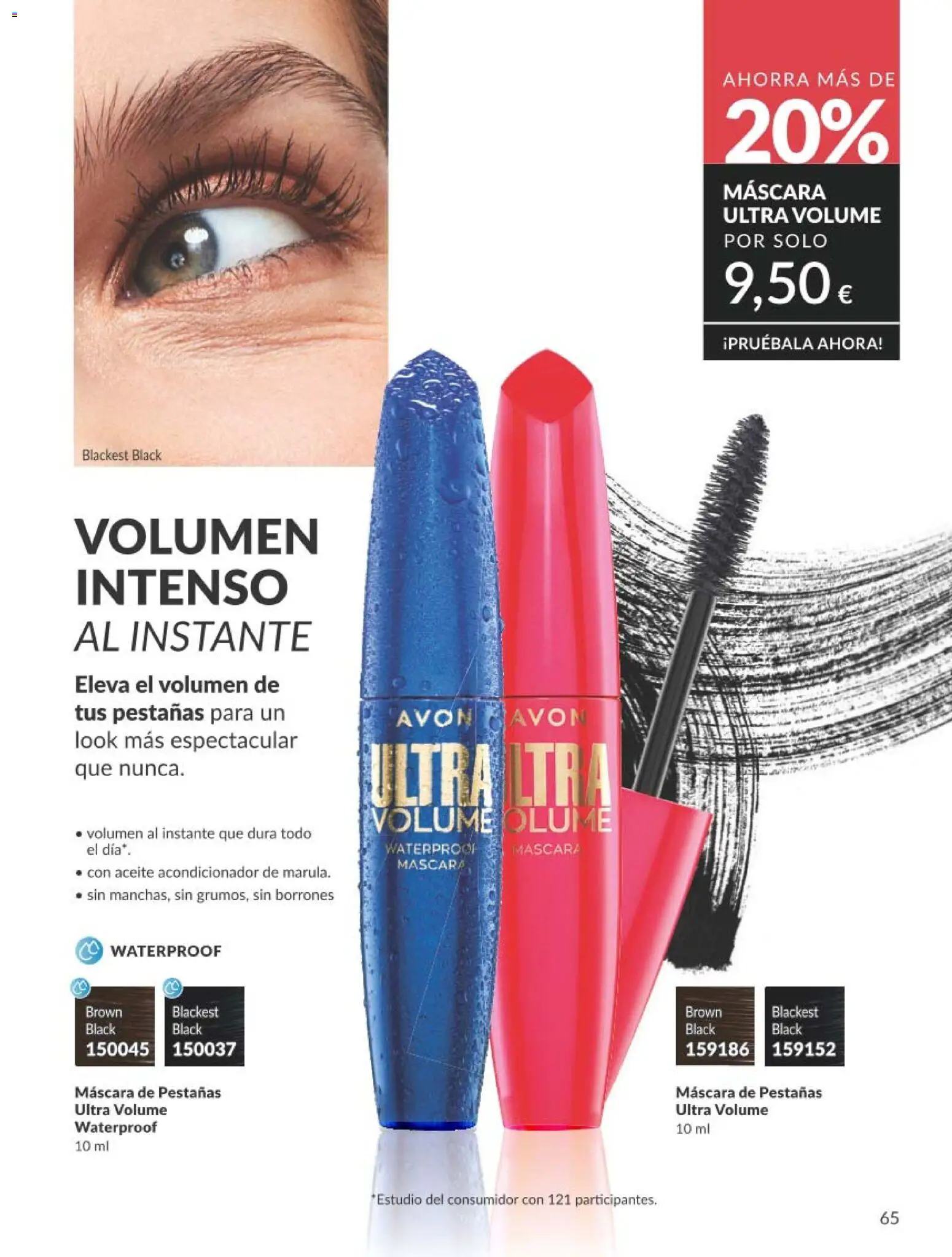 Catálogo AVON campaña 3 │ válido desde el 01.03.2026 | Página: 65 | Productos: Máscara, Acondicionador, Aceite, Máscara de pestañas