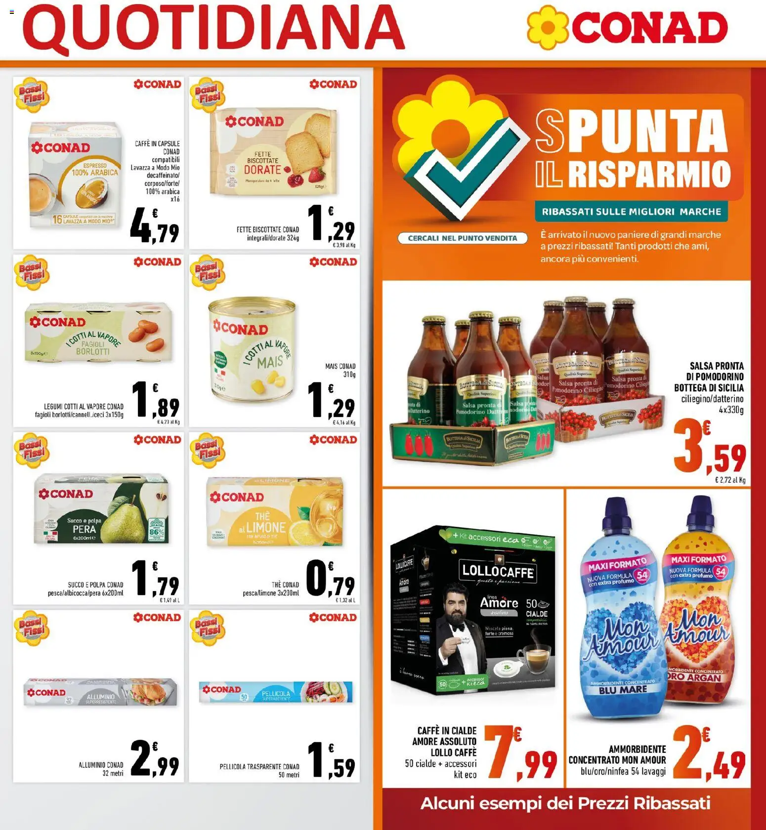 Volantino Conad del 08.04.2026 | Pagina: 21 | Prodotti: Salsa, Pera, Pellicola, Fette biscottate