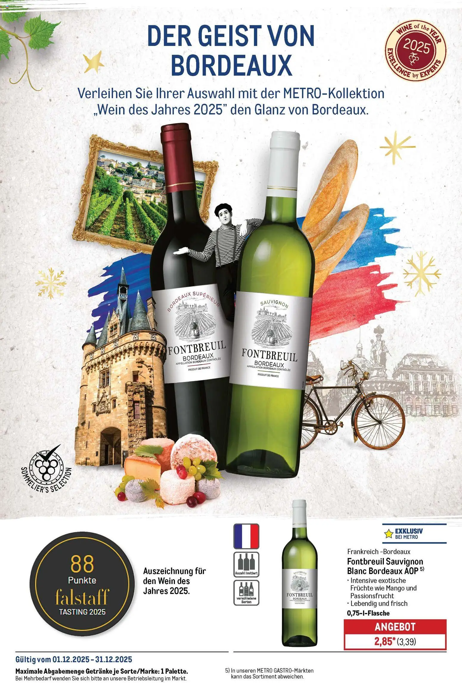 Metro Monats-Menü – gültig ab 01.12.2025 | Seite: 25 | Produkte: Mango, Wein