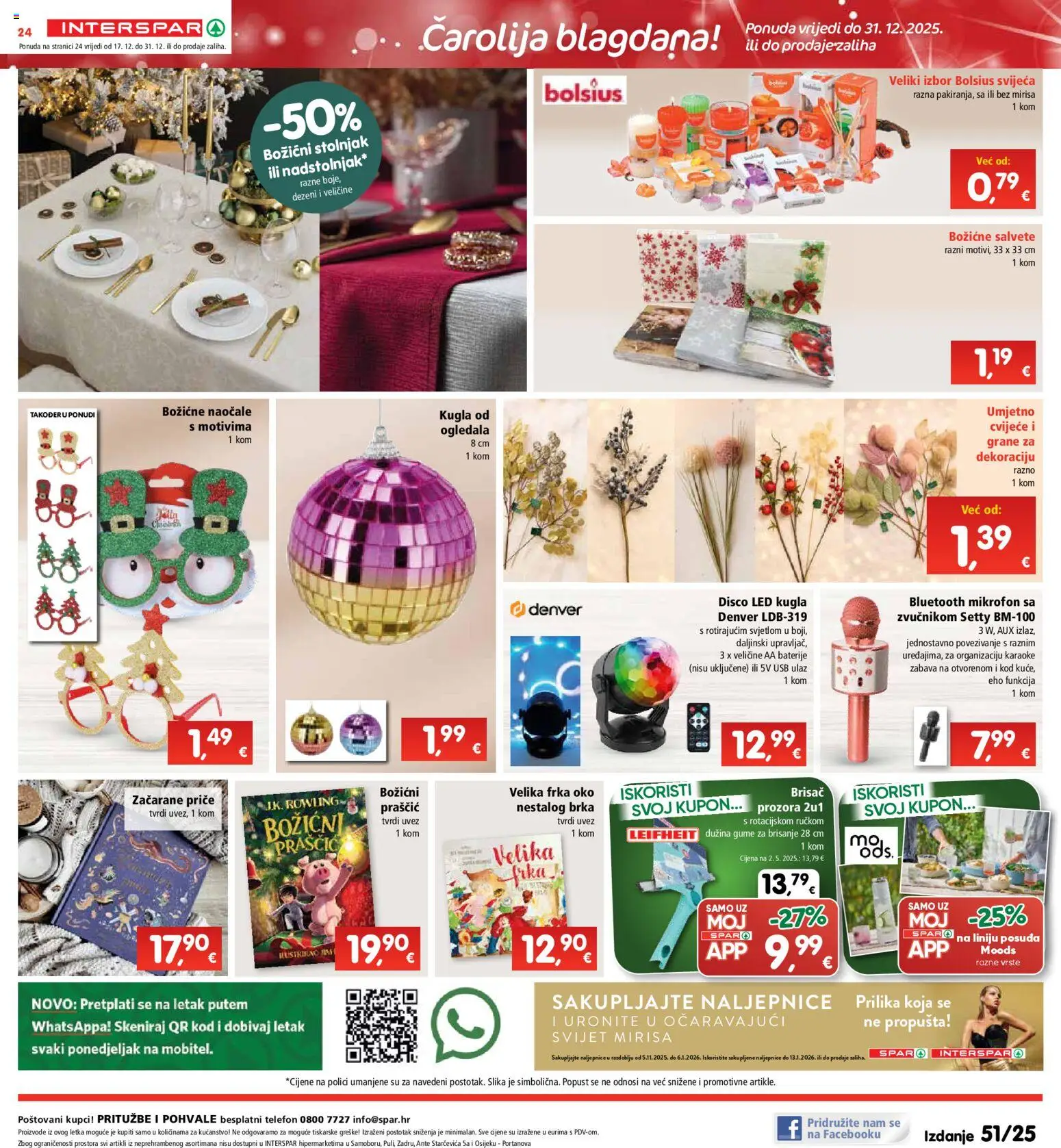 Interspar katalog | vrijedi od 17.12.2025 | Stranica: 27 | Proizvodi: Cvijeće, Salvete, Stolnjak, USB