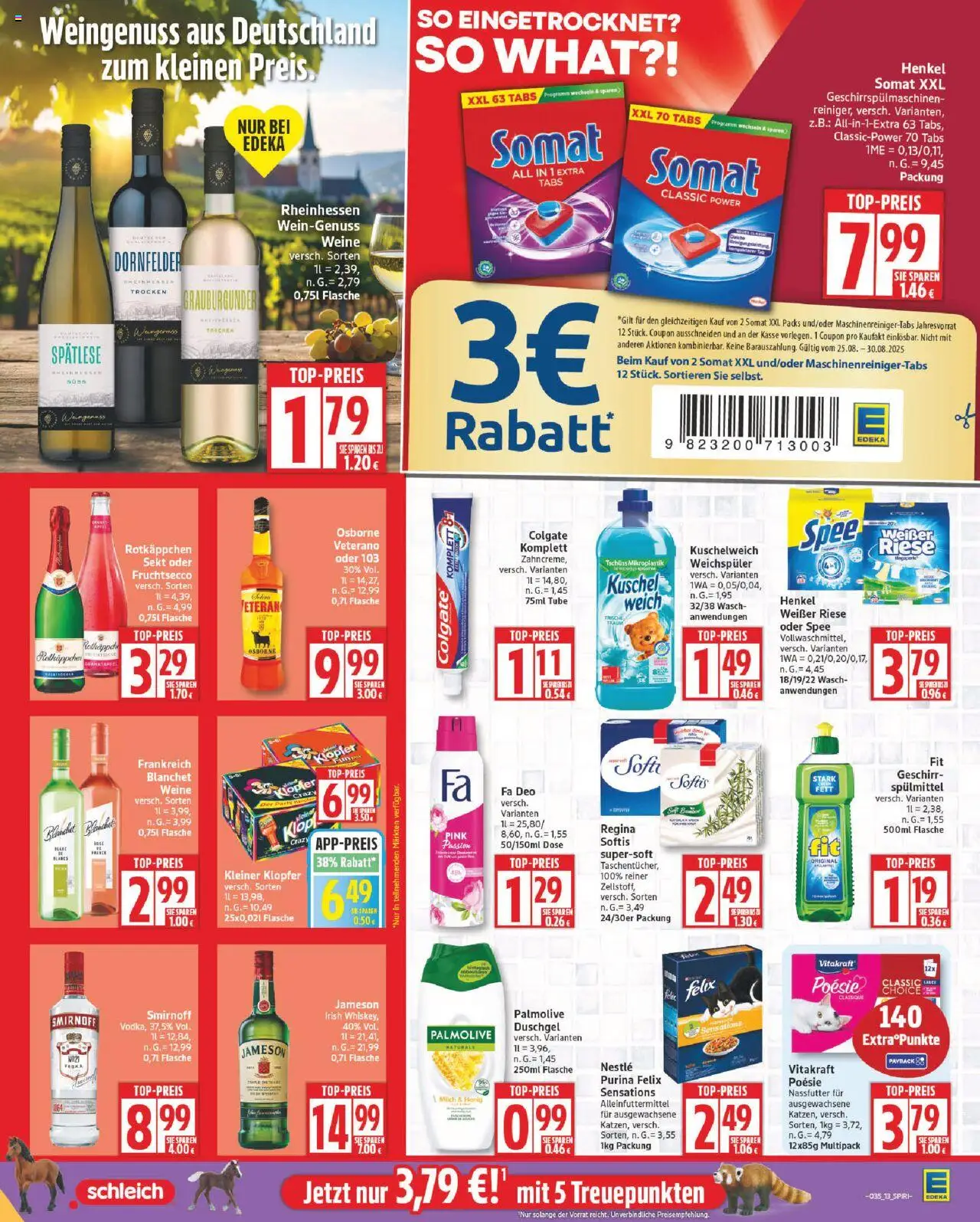 Edeka Prospekt 	 - gültig ab dem 25.08.2025 | Seite: 13 | Produkte: Rotkappchen sekt, Osborne, Milch, Deodorant