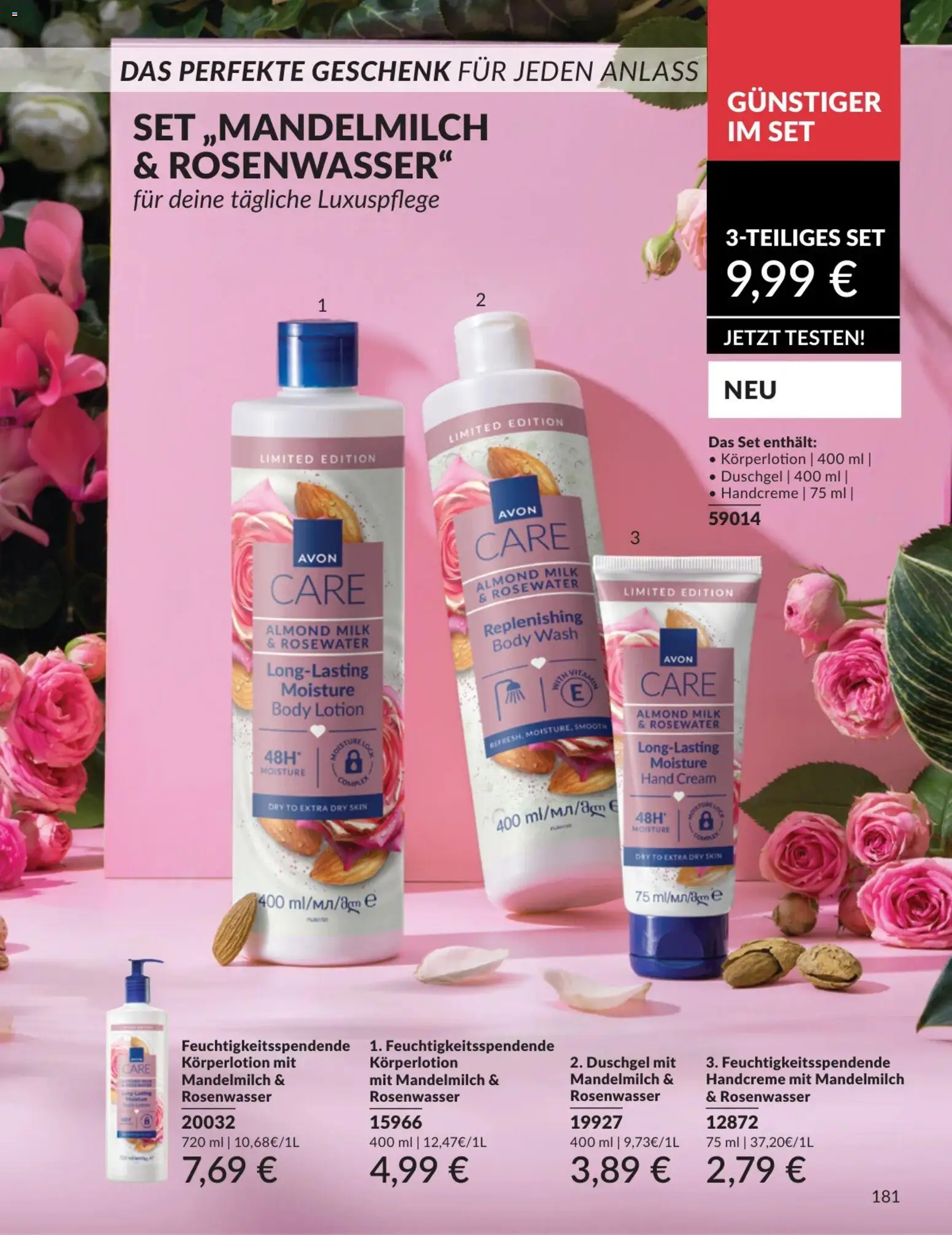 AVON Katalog Februar 2026 – gültig ab 01.02.2026 | Seite: 181 | Produkte: Handcreme, Duschgel, Body Lotion, Körperlotion