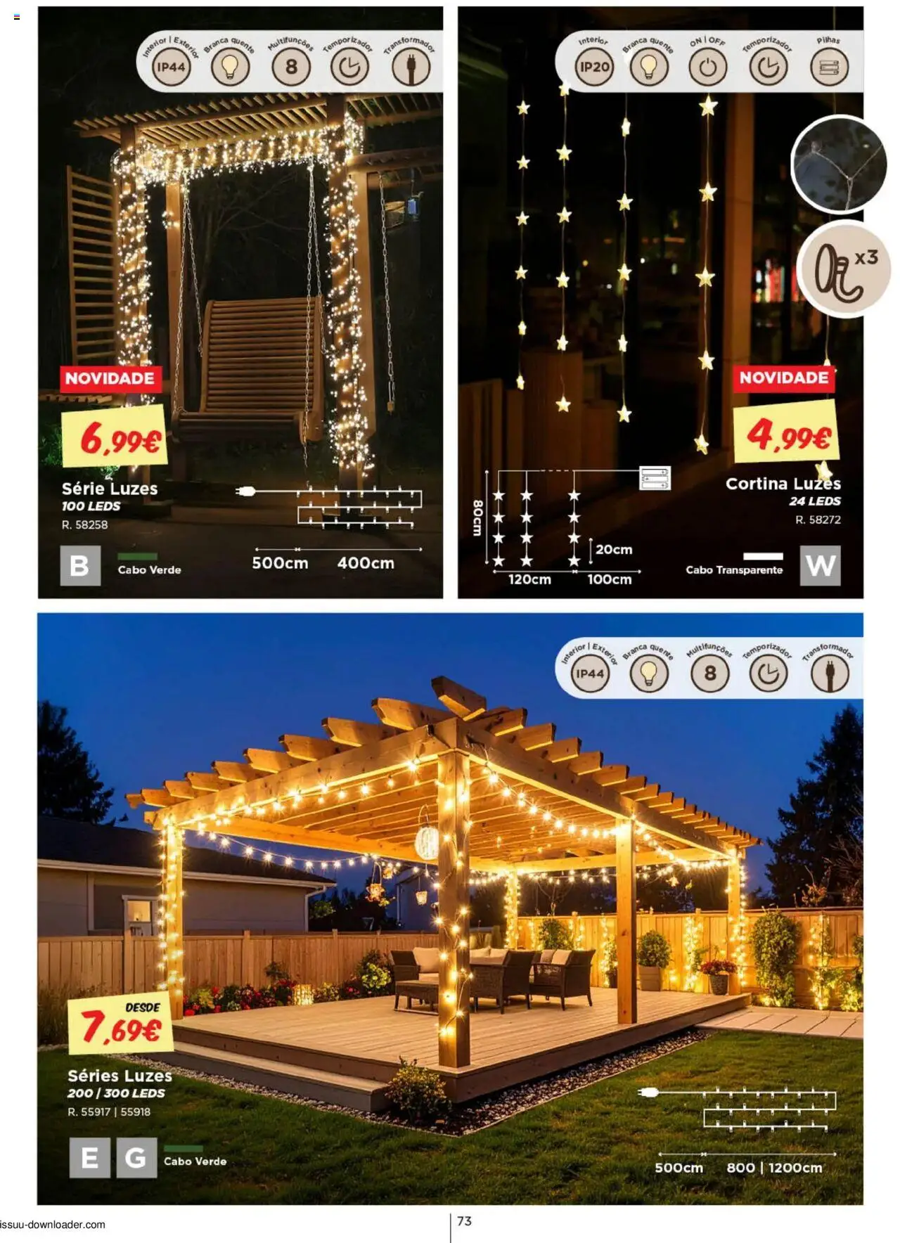 Espaço Casa Catálogo de Natal 2025 │ válido de 11.10.2025 | Página: 73 | Produtos: Cabo, Pilhas, Cortina