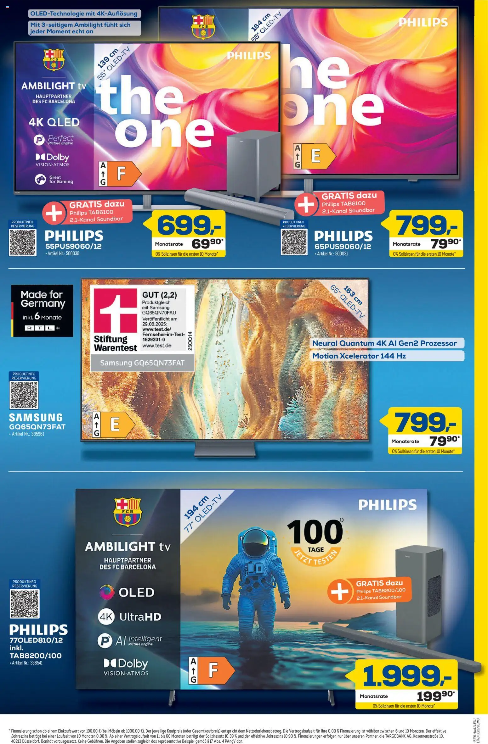 Euronics Oster Deals Berlet – gültig ab 02.04.2026 | Seite: 3 | Produkte: Philips, Samsung, Soundbar, TV