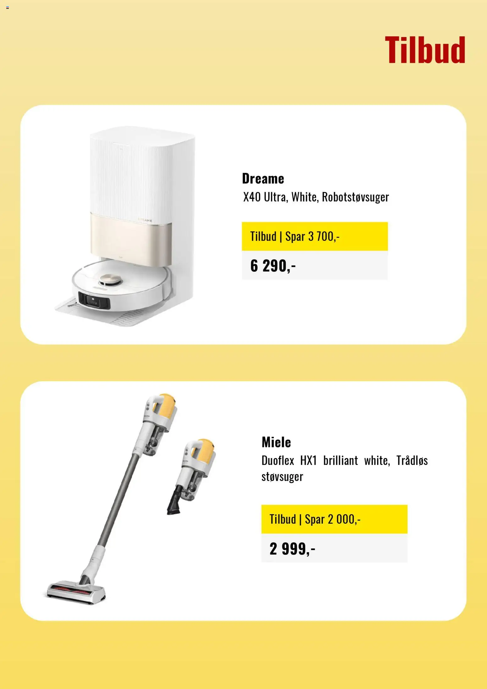 {H1} | Side: 5 | Produkter: Robotstøvsuger, Støvsuger