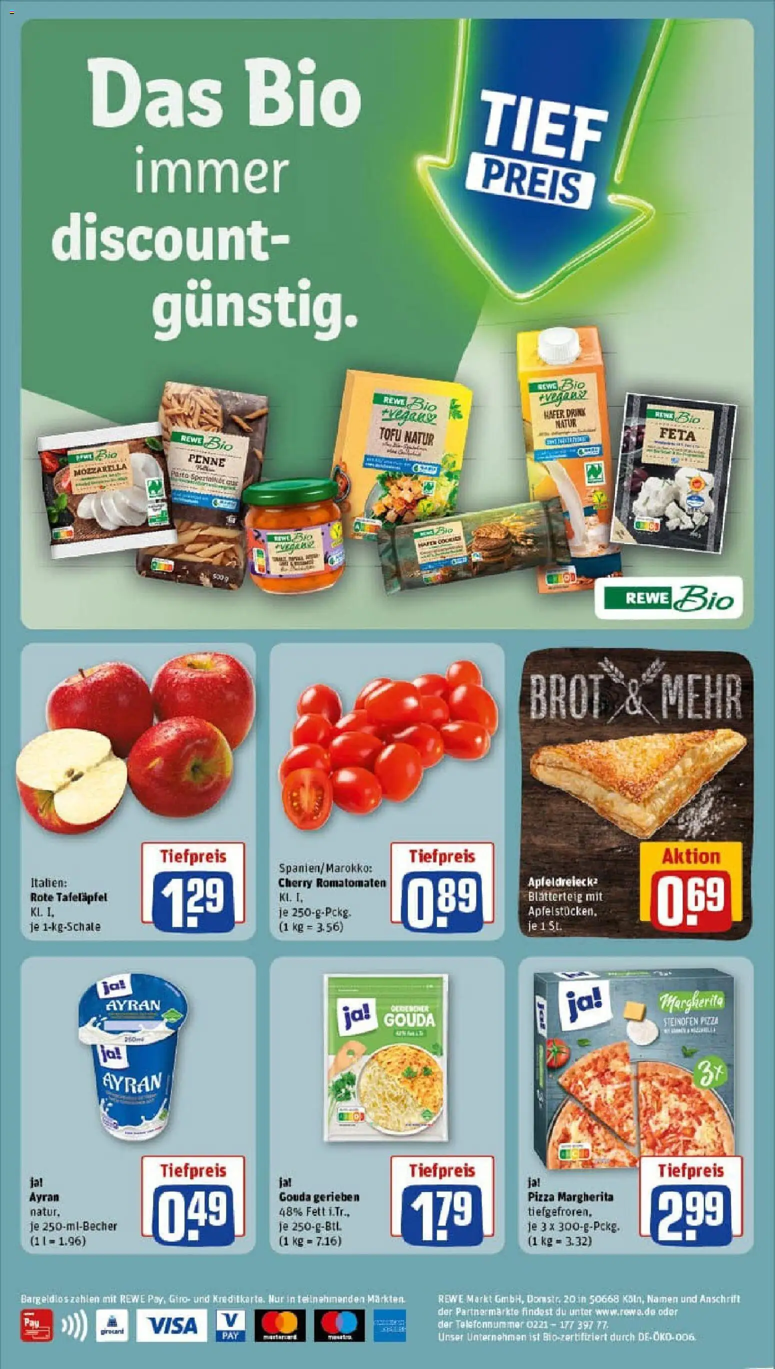 Rewe prospekt Esslingen / Stadtmitte	 – gültig ab 26.10.2025 | Seite: 2 | Produkte: Feta, Mozzarella, Apple, Pizza