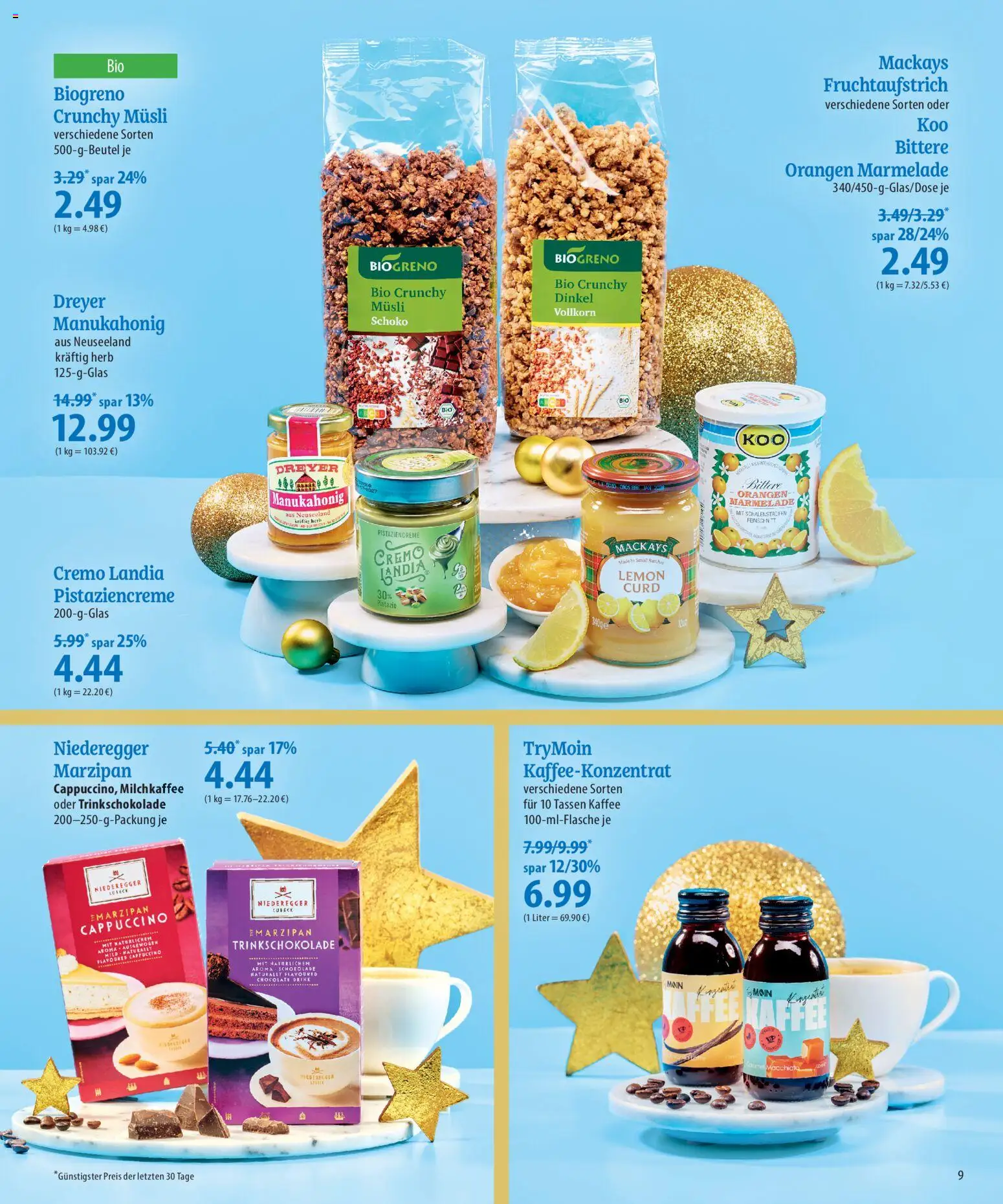 Famila Frohes Festessen – gültig ab 15.12.2025 | Seite: 9 | Produkte: Musli, Kaffee, Orangen