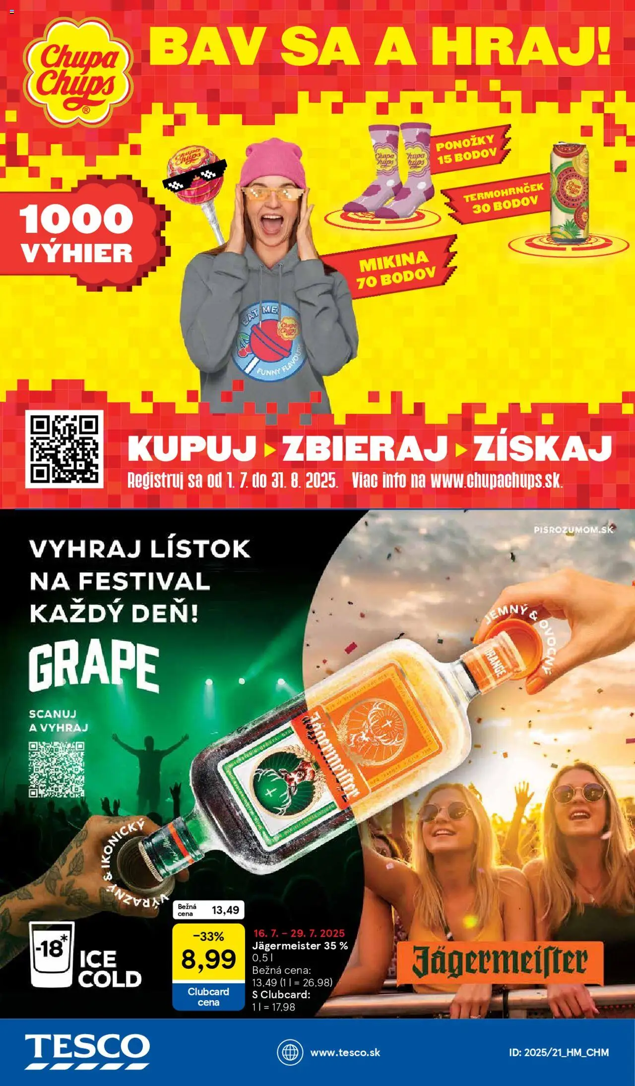 Tesco Hypermarket - leták │ platný od 16.07.2025 | Strana: 38 | Produkty: Jägermeister, Mikina, Ponožky