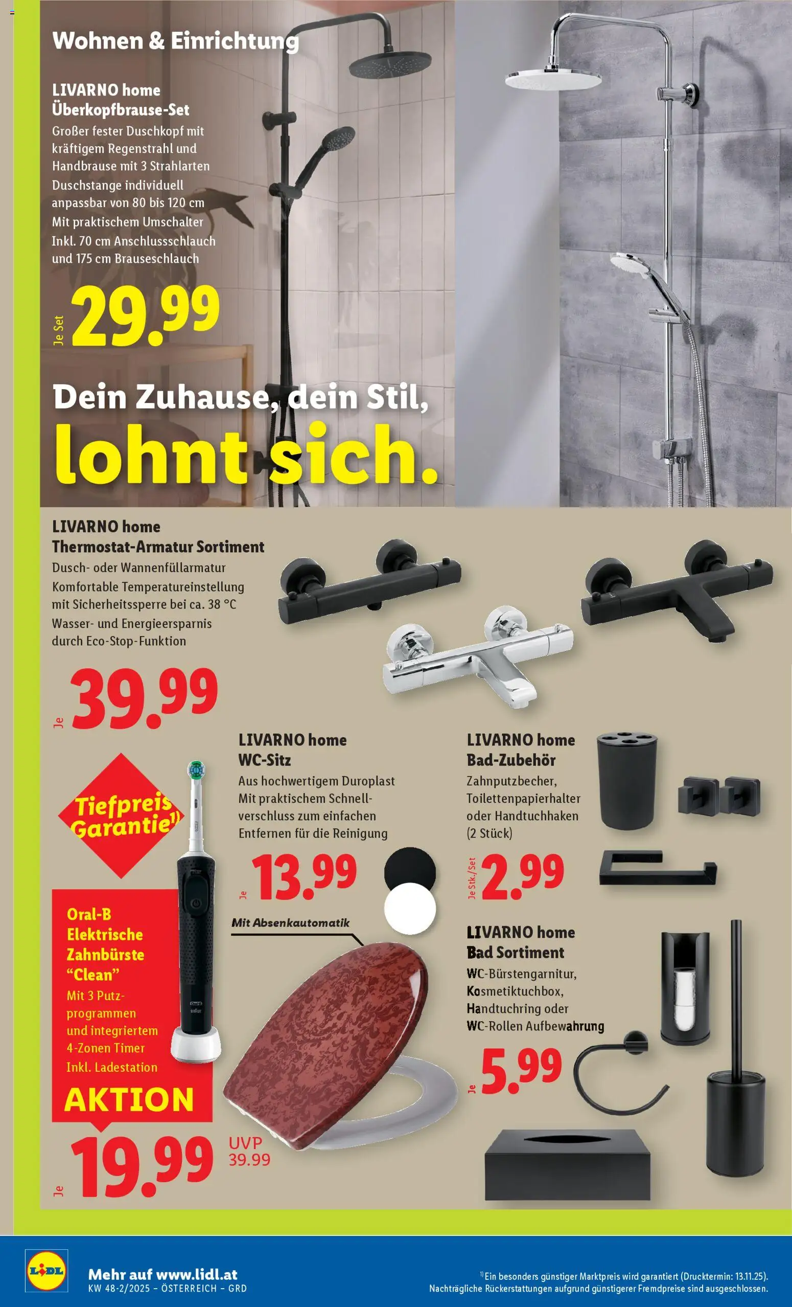 Lidl Flugblatt - Eisenstadt, Ebenfurth, Mattersburg gültig ab 27.11.2025 | Seite: 22 | Produkte: Wasser, Bad, Zahnbürste