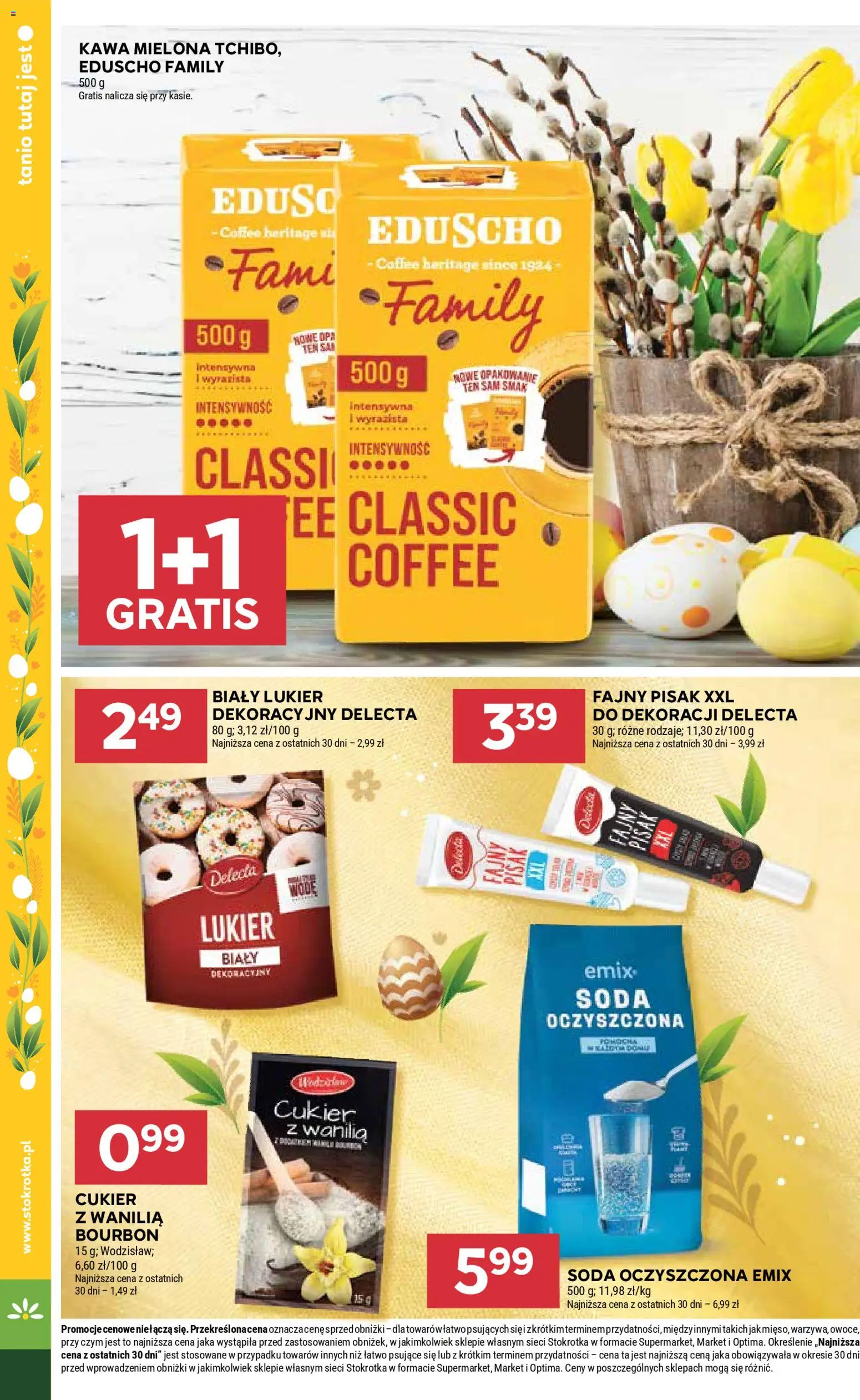 Stokrotka gazetka - Market od 26.03.2026 | Strona: 20 | Produkty: Stokrotka, Soda oczyszczona, Kawa, Cukier