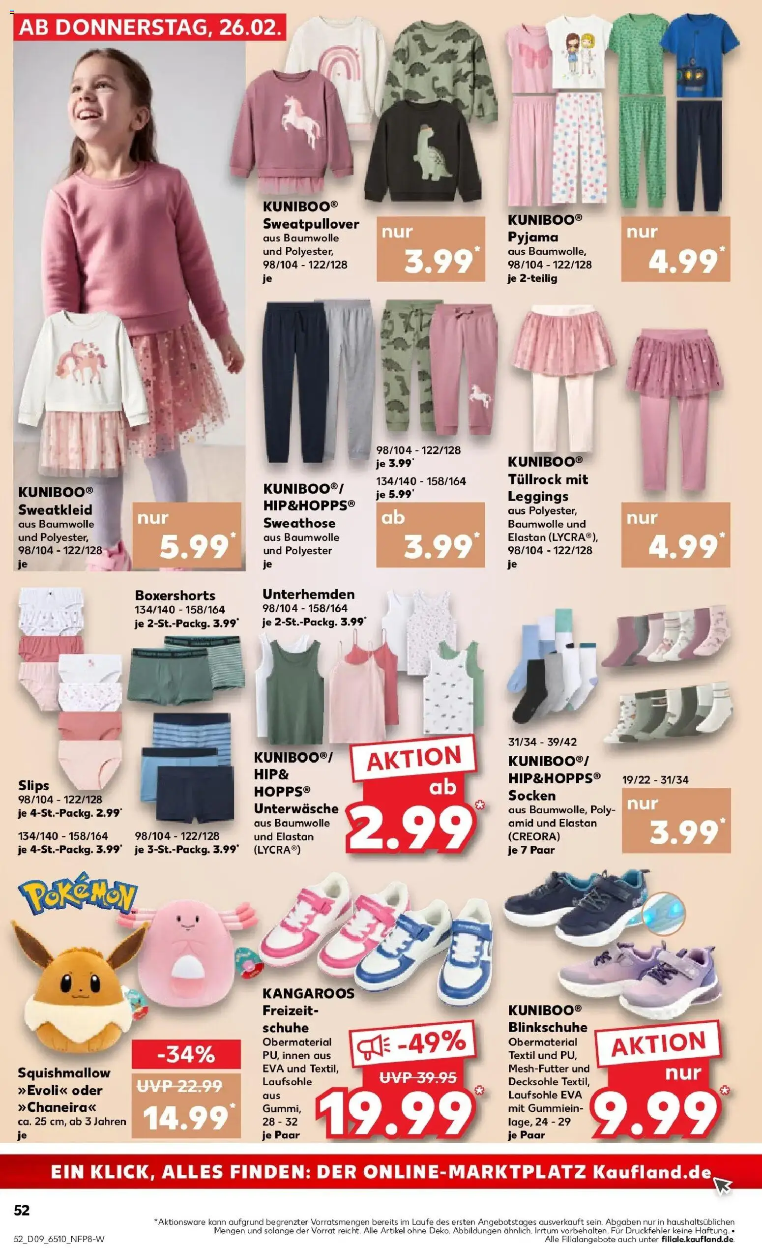 Kaufland prospekt Soest	 – gültig ab 26.02.2026 | Seite: 52 | Produkte: Sweathose, Sweatshirt, Unterwäsche, Leggings