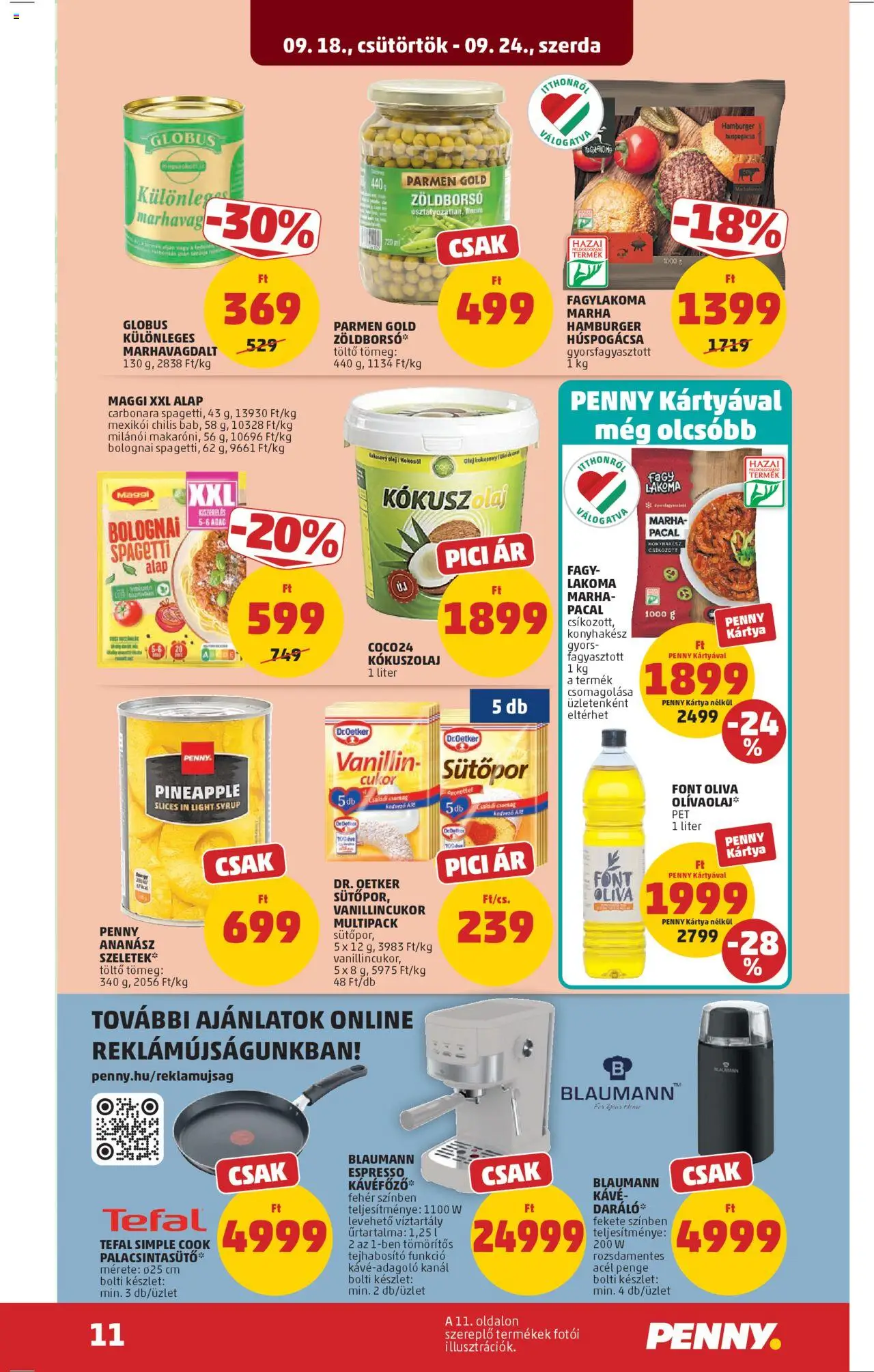 PENNY akciós ujság - amely érvényes a következő dátumtól: 18.09.2025 | Oldal: 14 | Termékek: Zöldborsó, Tejhabosító, Vanillincukor, Cukor