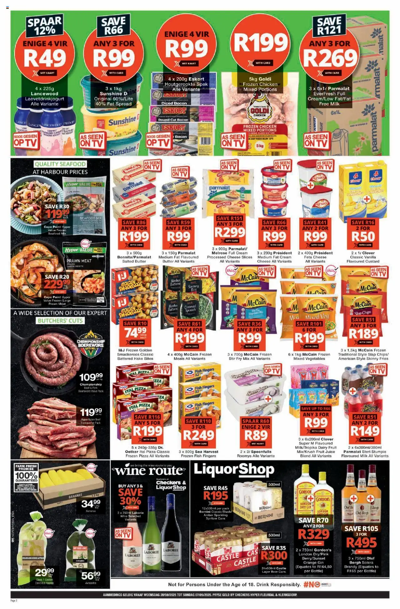 Checkers Northern Cape - Hyper Price Drop Promotion  │ valid from 20.08.2025 | Page: 2 | Products: Bananas, Rice, Fish, Beet