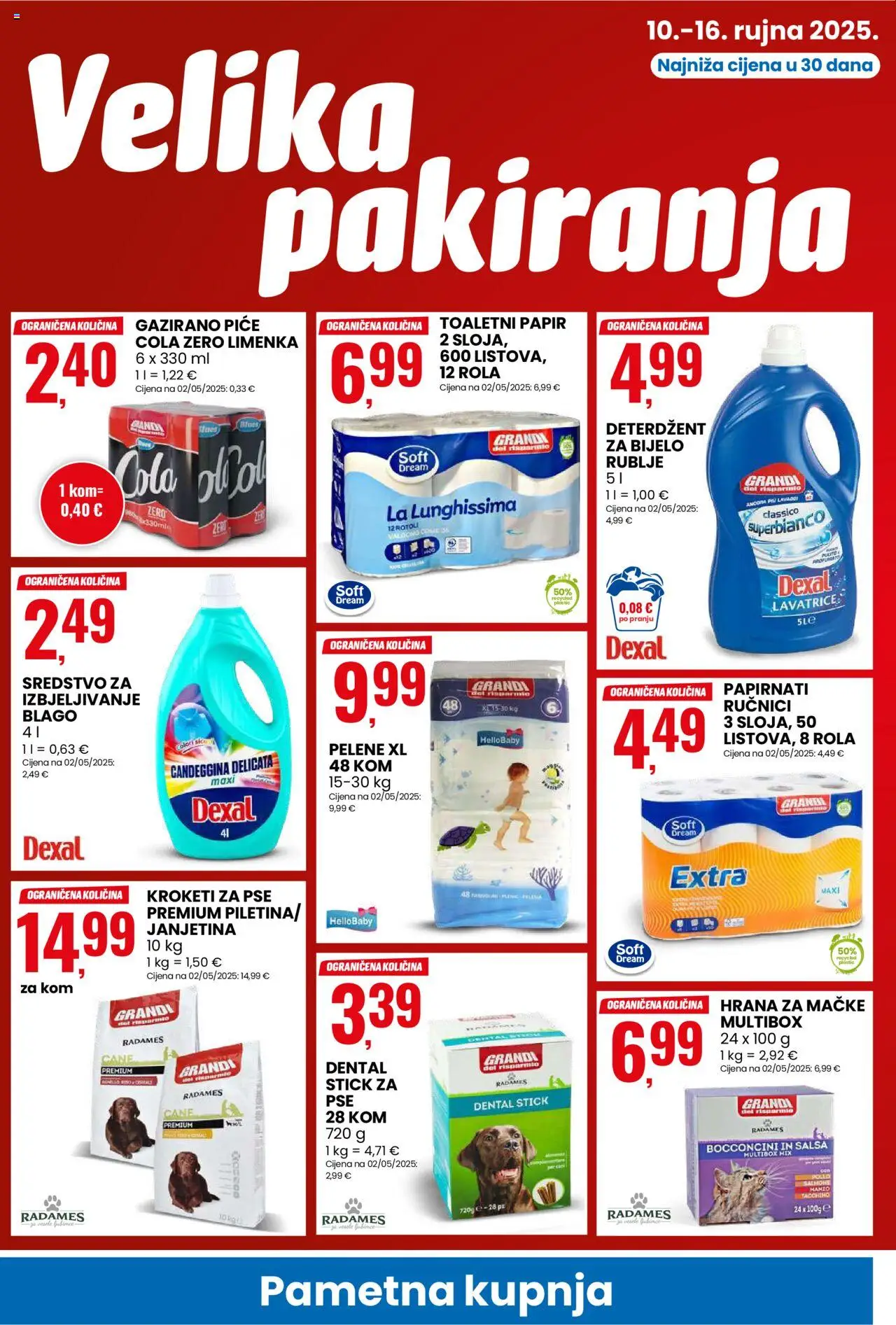 Eurospin katalog | vrijedi od 10.09.2025 | Stranica: 6 | Proizvodi: Janjetina, Pelene, Deterdžent, Toaletni papir