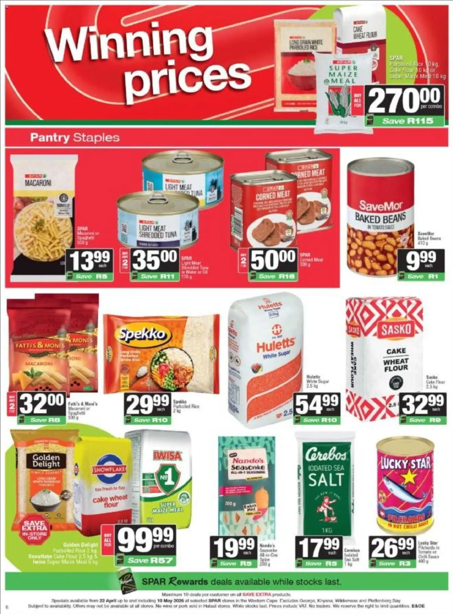 New Spar catalogue – valid from 22.04.2026 | Page: 6 | Products: Corned meat, Beans, Baked beans, Light