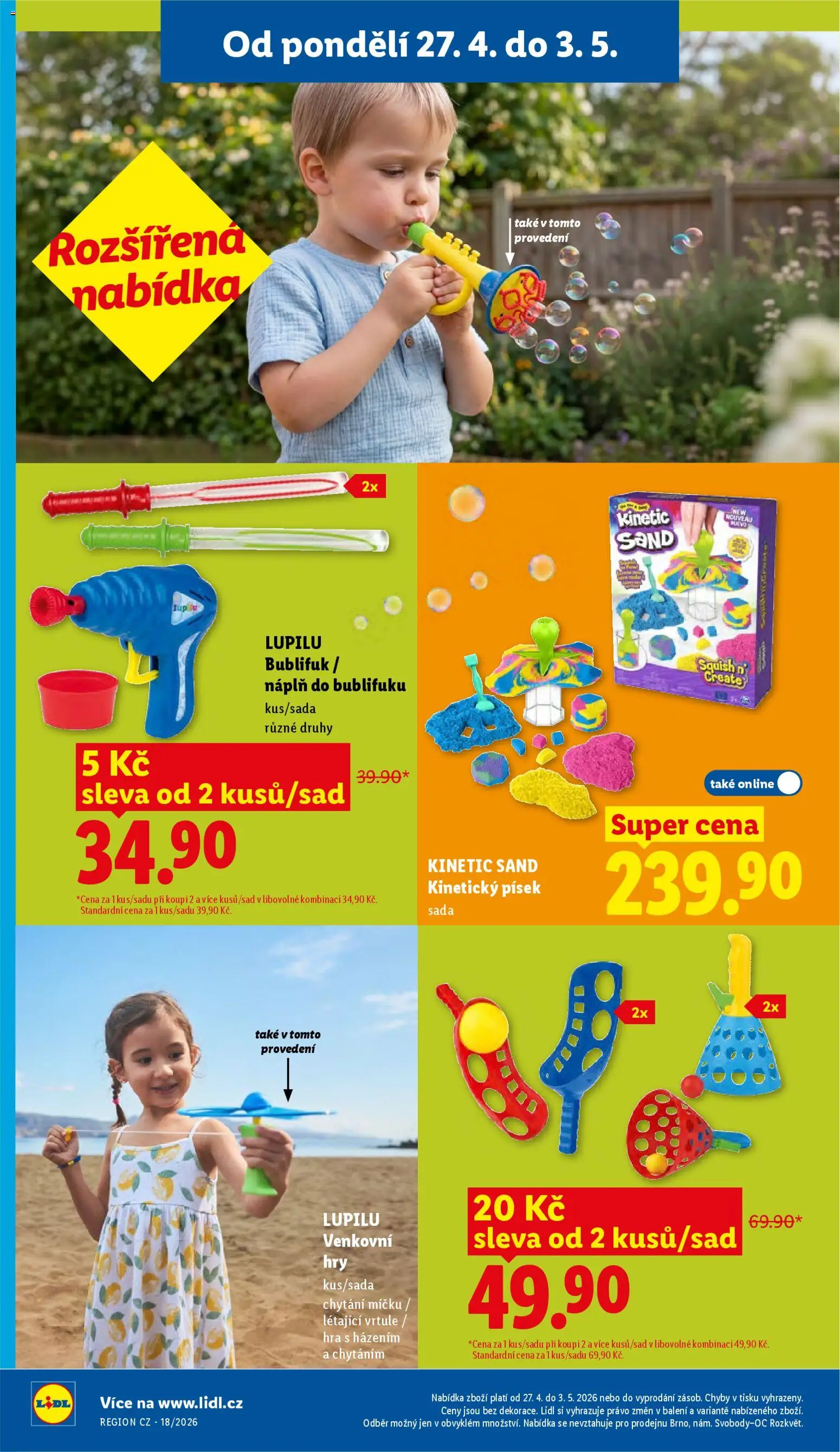 Lidl leták - Spotřební zboží od 30.04.2026 | Strana: 12 | Produkty: Kinetický písek, Písek, Hra, Bublifuk