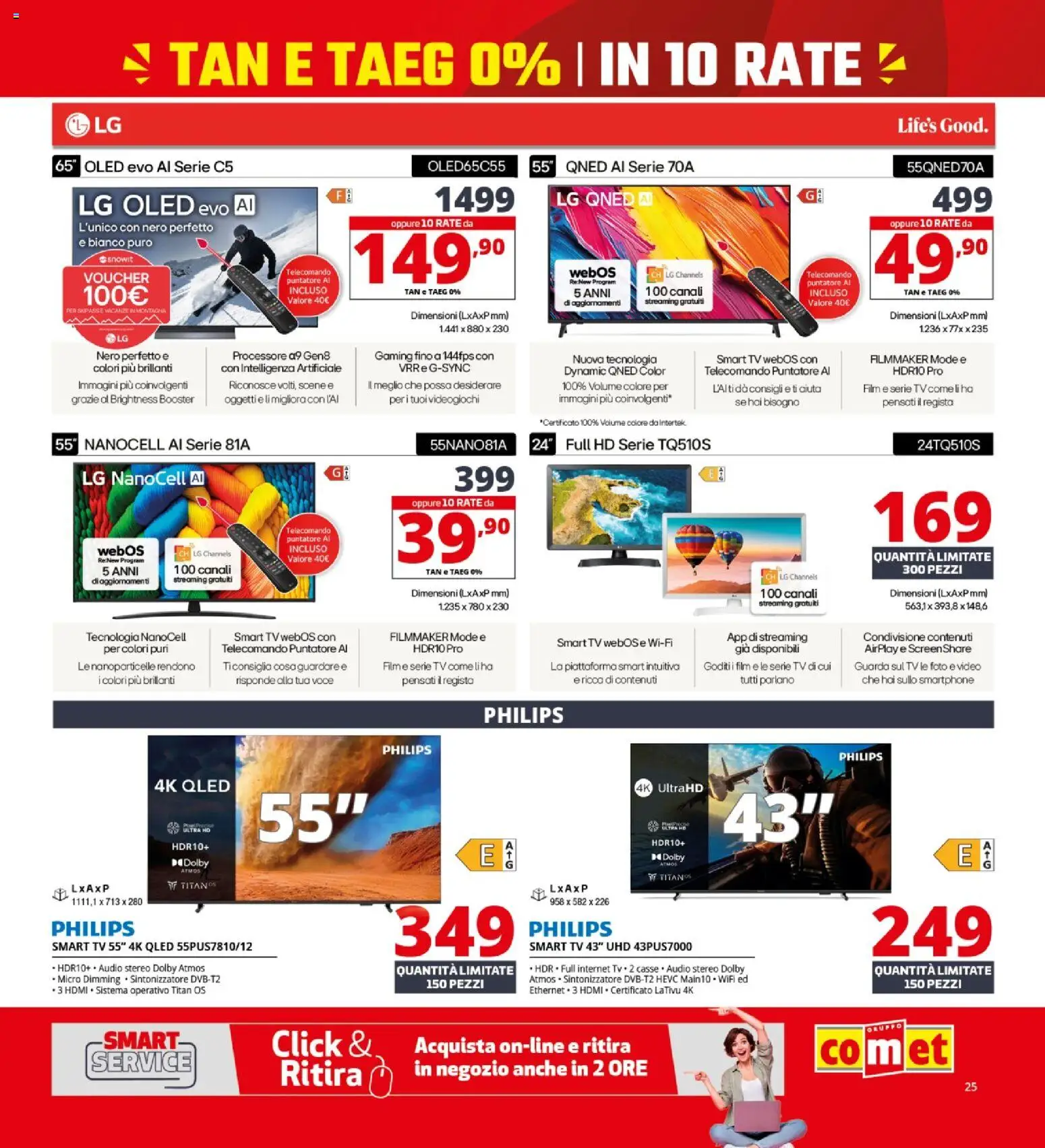 Volantino Comet del 19.02.2026 | Pagina: 25 | Prodotti: Telecomando, TV, Video, Audio