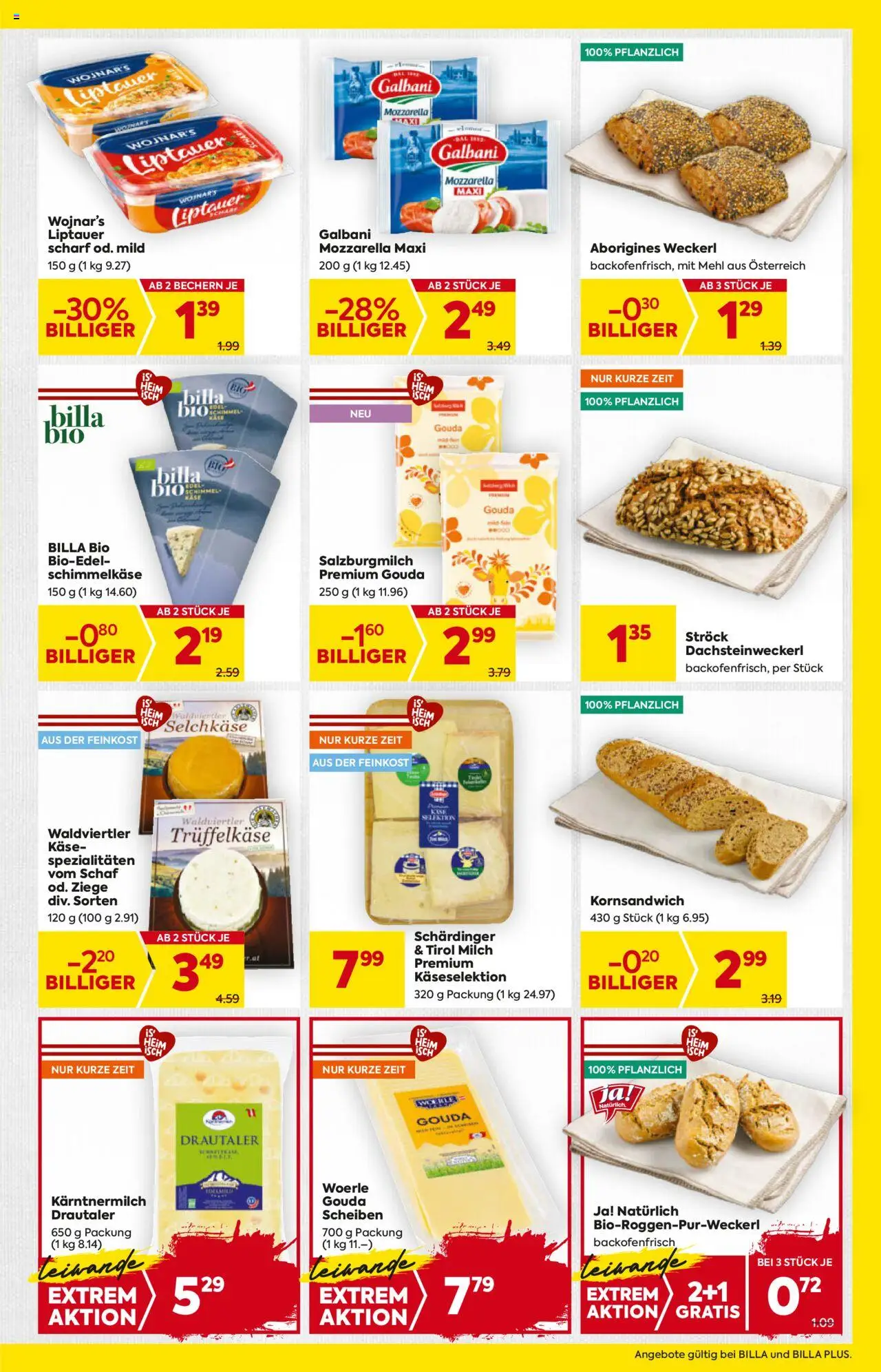 Billa AT akciós ujság - amely érvényes a következő dátumtól: 11.09.2025 | Oldal: 7 | Termékek: Mozzarella, Gouda