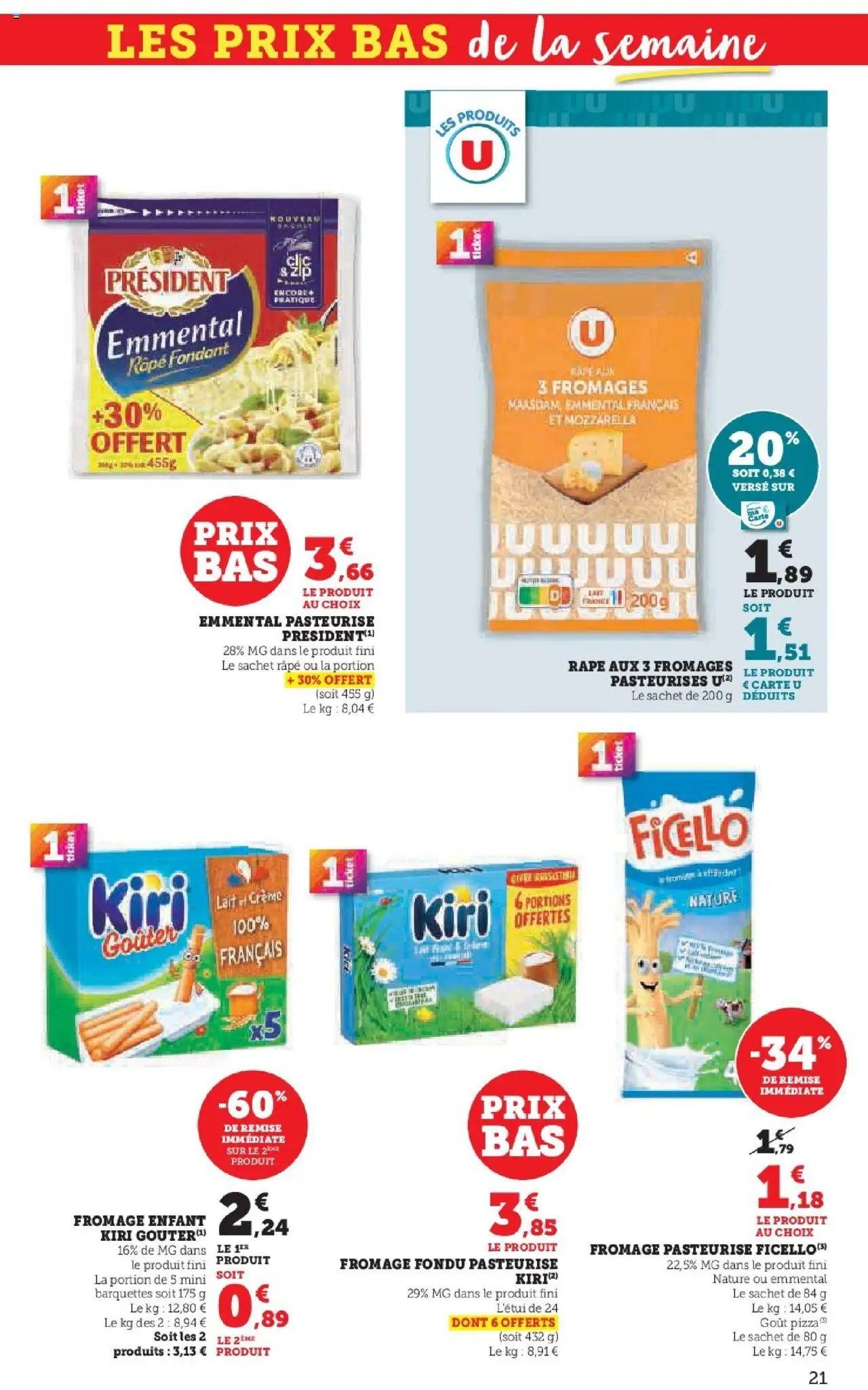 {H1} | Page: 21 | Produits: Mozzarella, Lait, Fromage, Crème