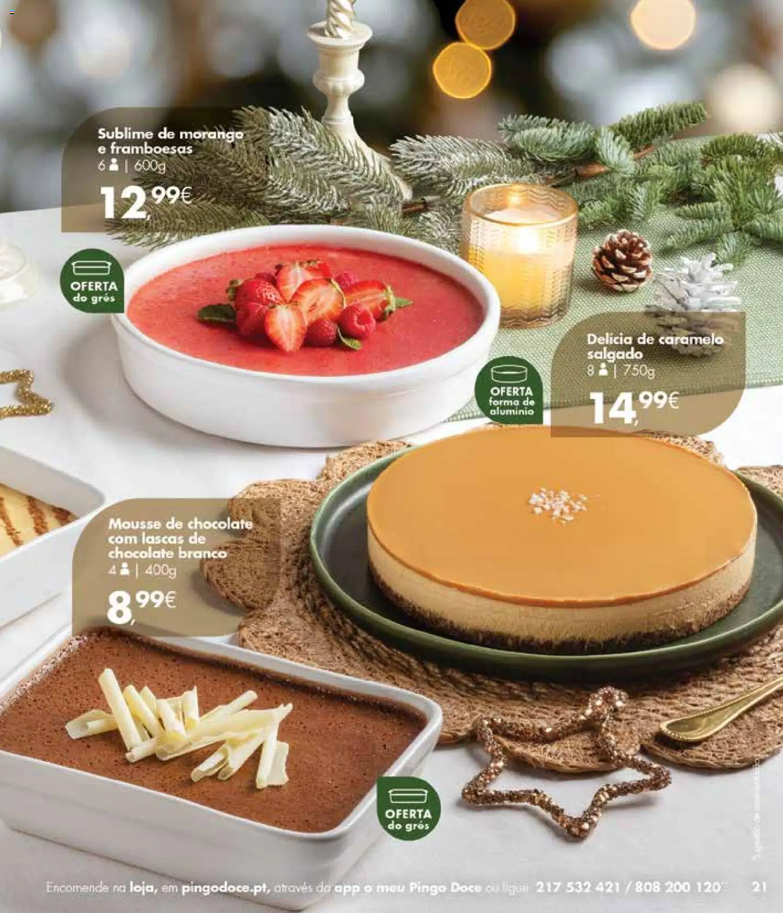 Pingo Doce Encomendas de Natal Madeira │ válido de 19.11.2025 | Página: 21 | Produtos: Mousse de chocolate, Framboesas, Chocolate
