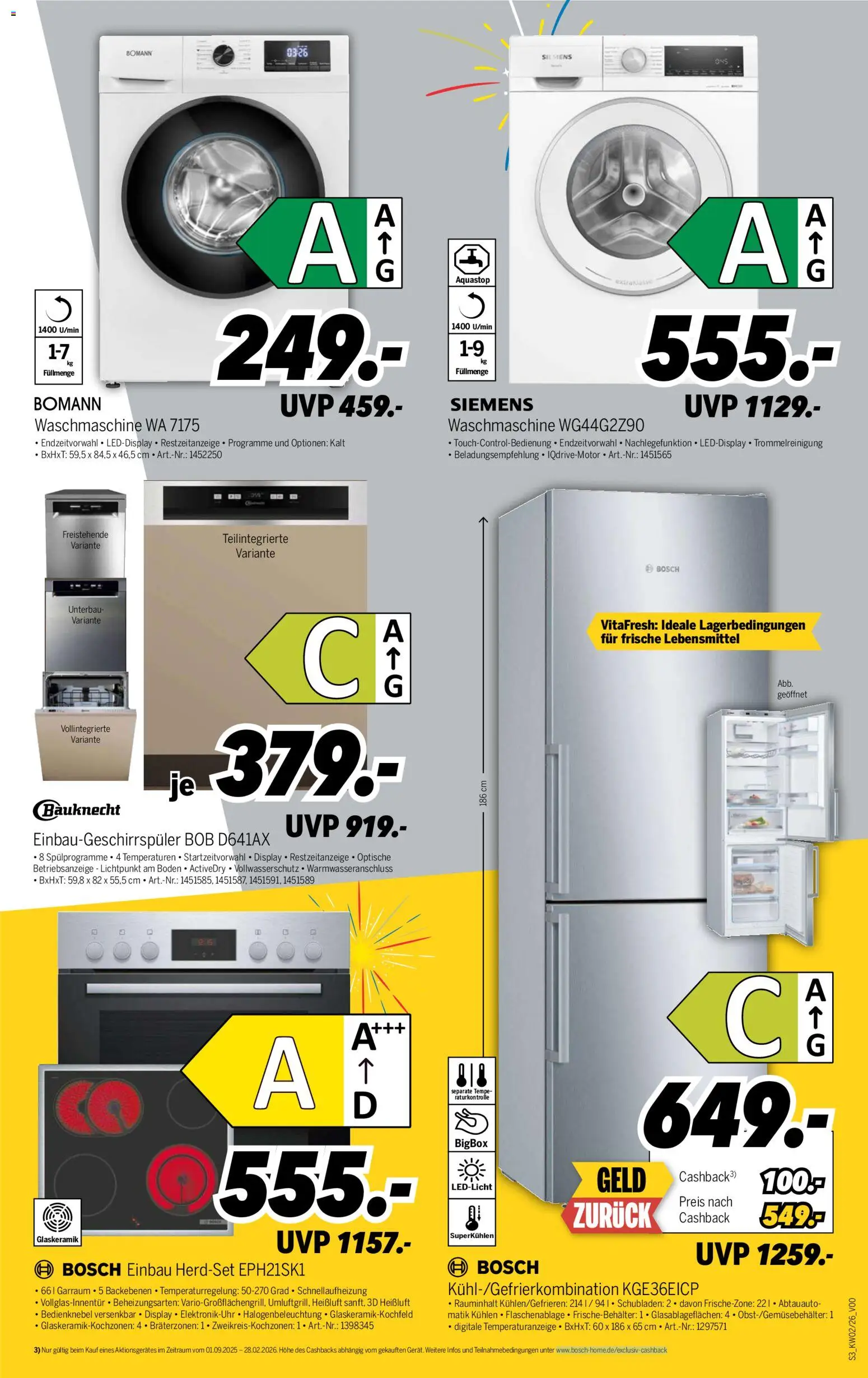 Medimax Prospekt 	 – gültig ab 03.01.2026 | Seite: 3 | Produkte: Bosch, Siemens, Waschmaschine