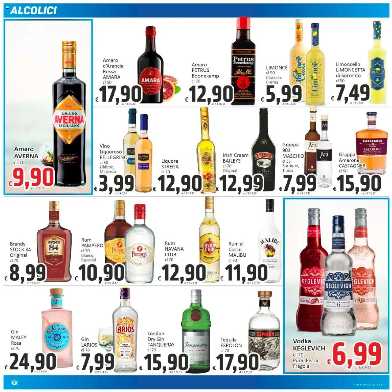 Volantino Paghi Poco del 06.08.2025 | Pagina: 6 | Prodotti: Crema, Vodka, Grappa, Amaro