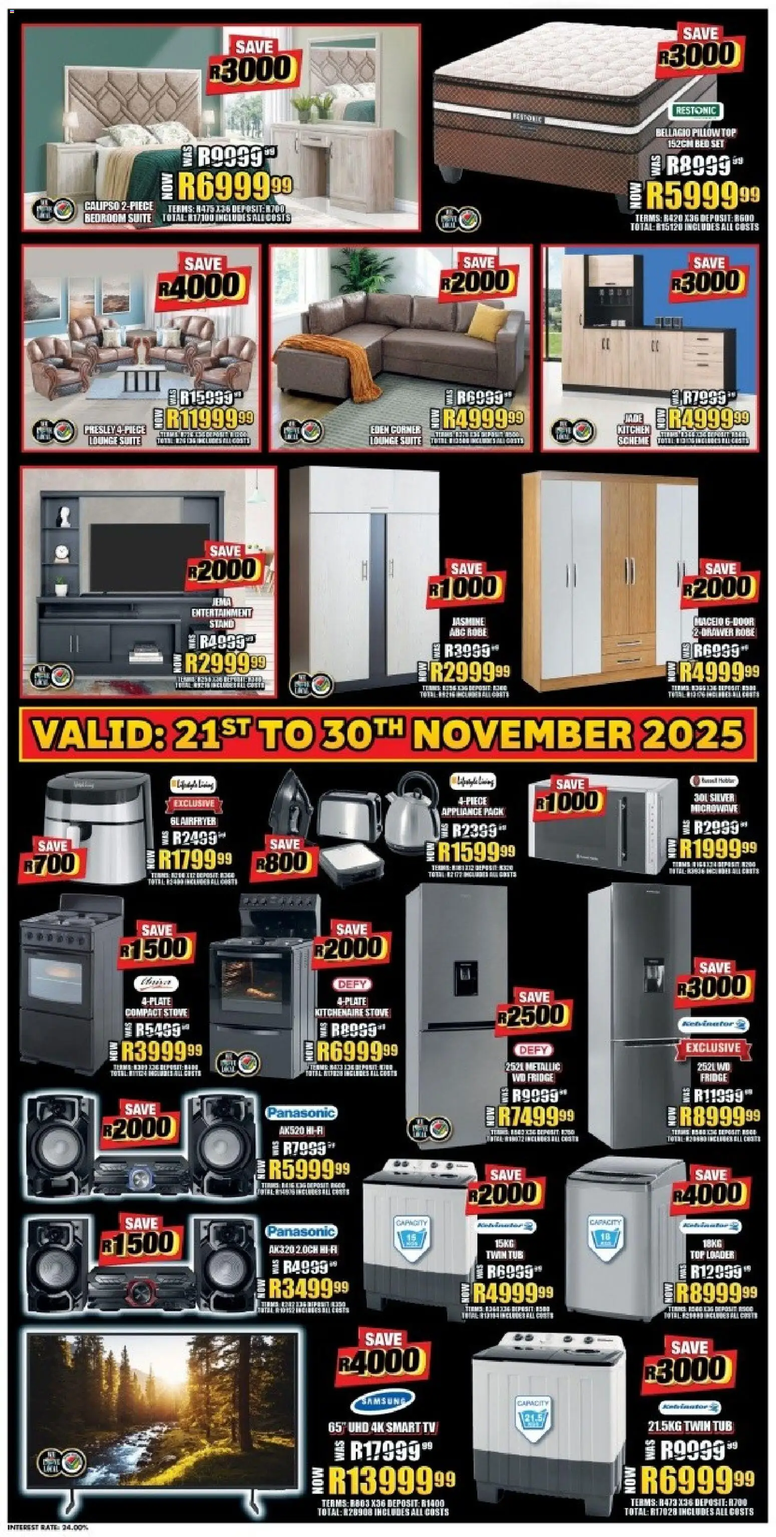 New Lewis Stores catalogue – valid from 21.11.2025 | Page: 2 | Products: Bed, TV, Microwave, Lounge suite