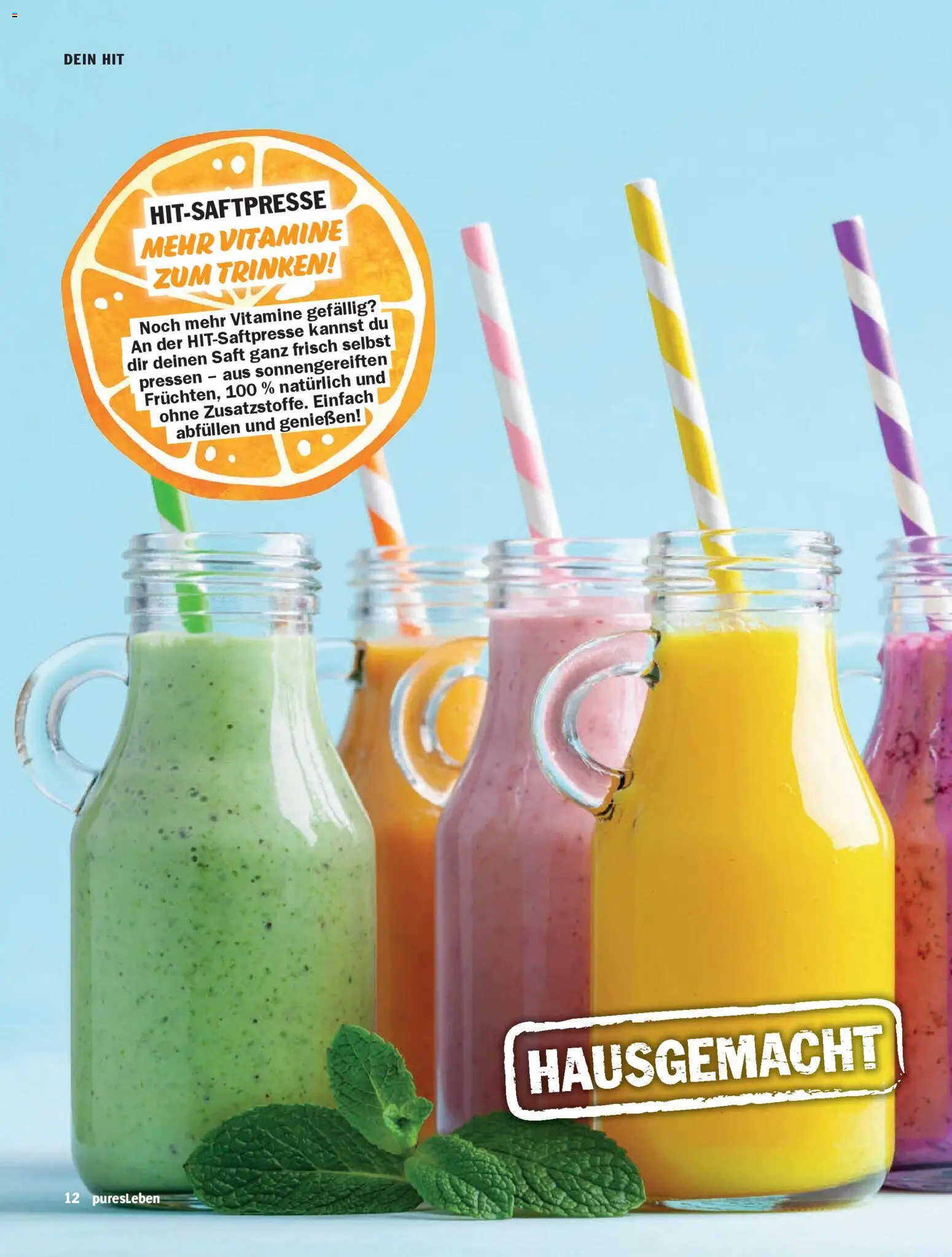 HIT pures Leben 01/2026 – gültig ab 01.01.2026 | Seite: 12 | Produkte: Saft