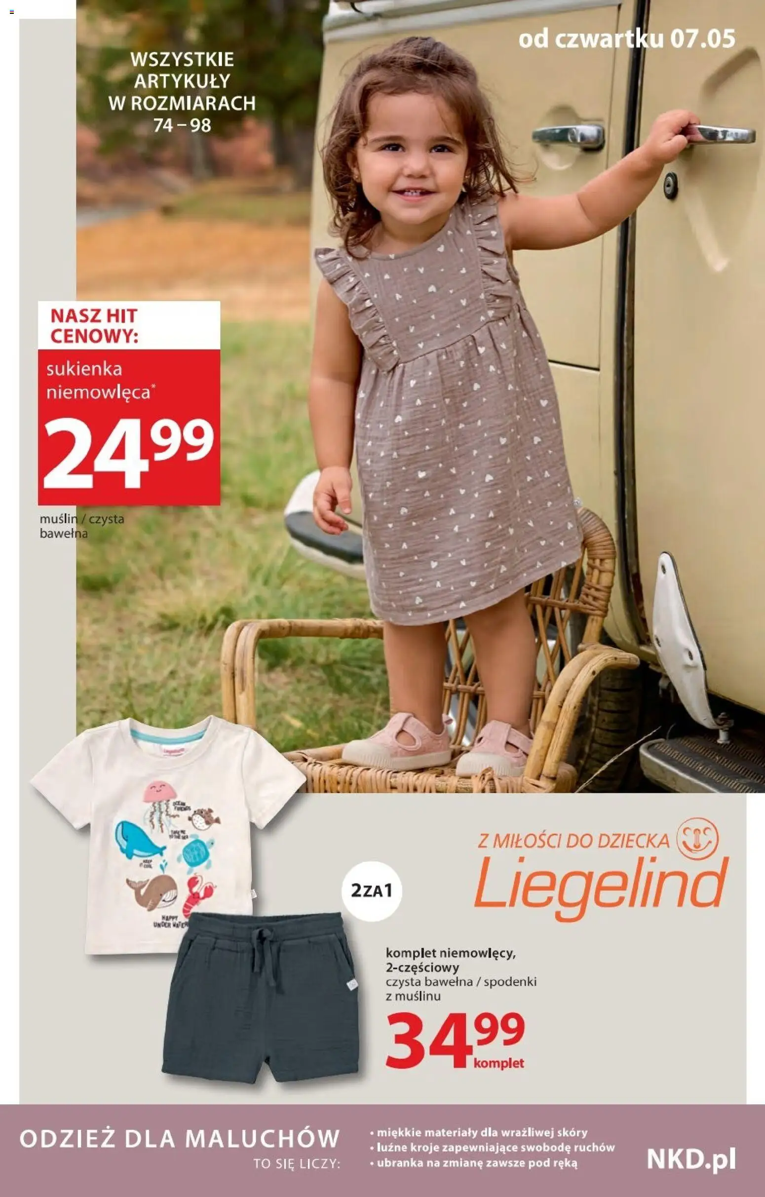 NKD gazetka od 07.05.2026 | Strona: 7 | Produkty: Spodenki, Sukienka